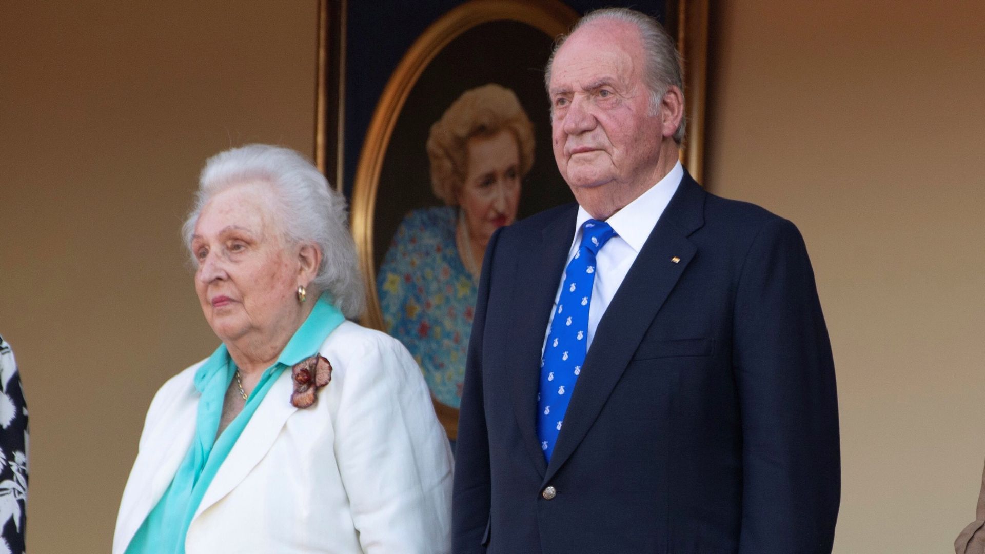 Infanta Pilar met haar broer en oud-koning van Spanje Juan Carlos.