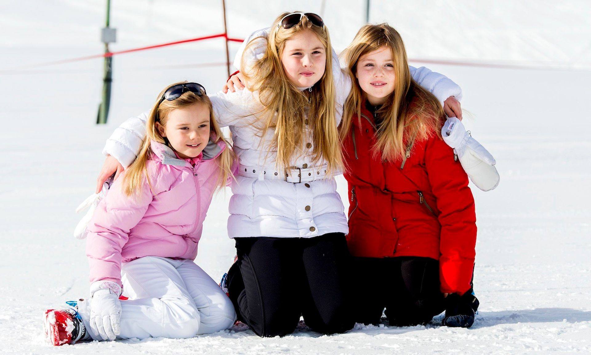 De zusjes Amalia, Alexia en Ariane in 2015.