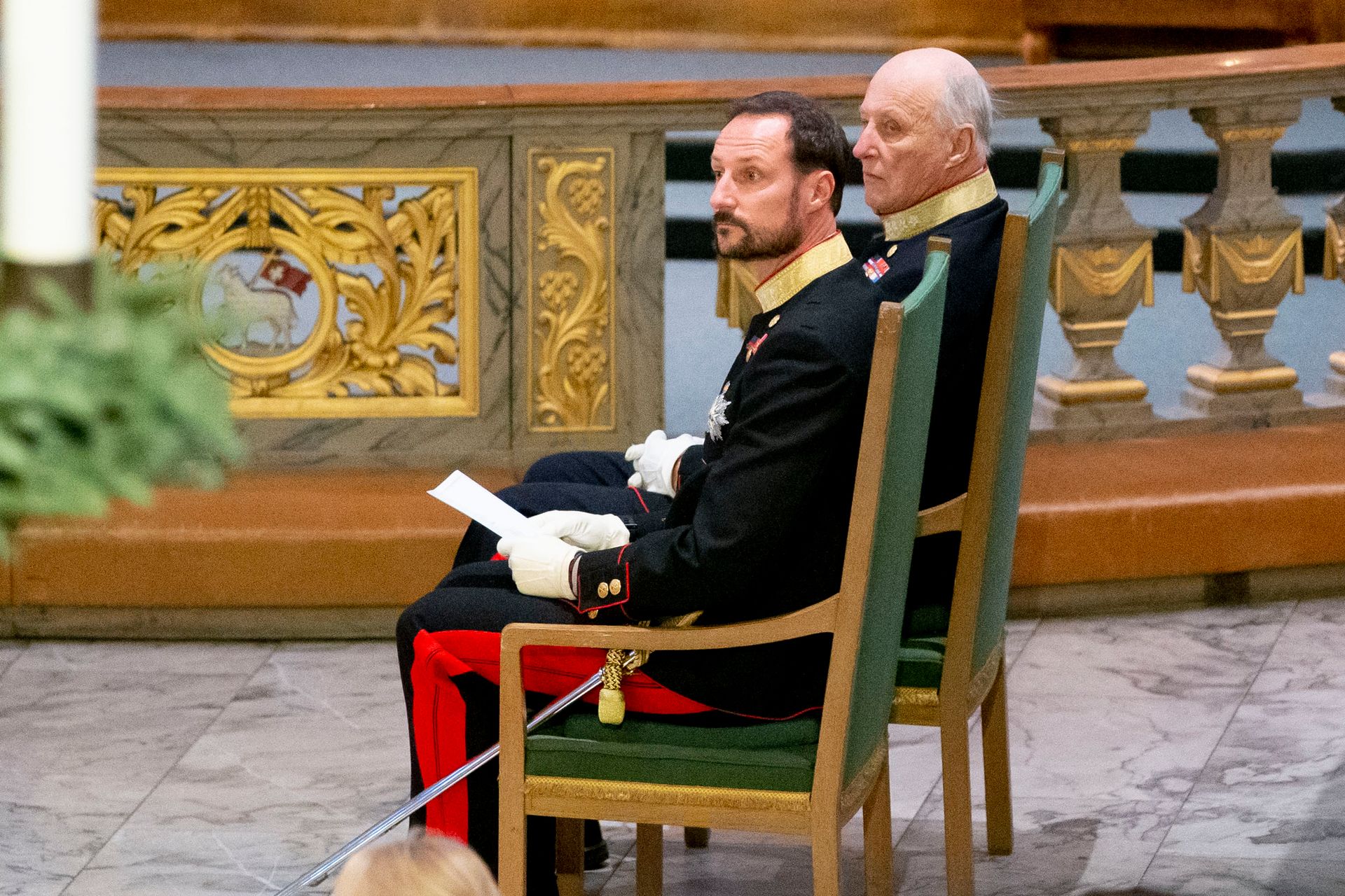 2018: Harald met kroonprins Haakon.