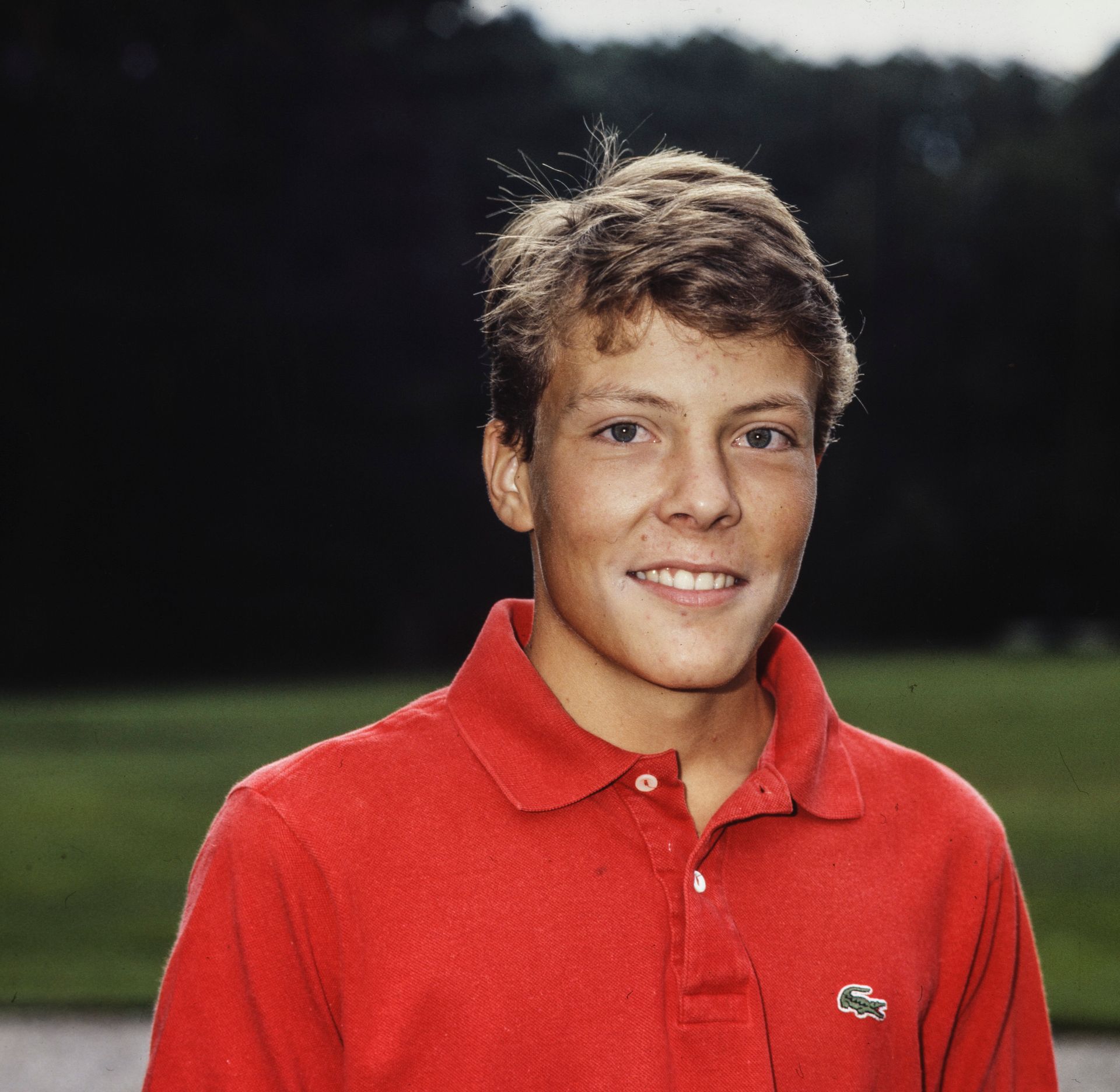 Tijdens de jaarlijkse fotosessie in de zomer van 1986. Constantijn is hier zestien jaar oud.