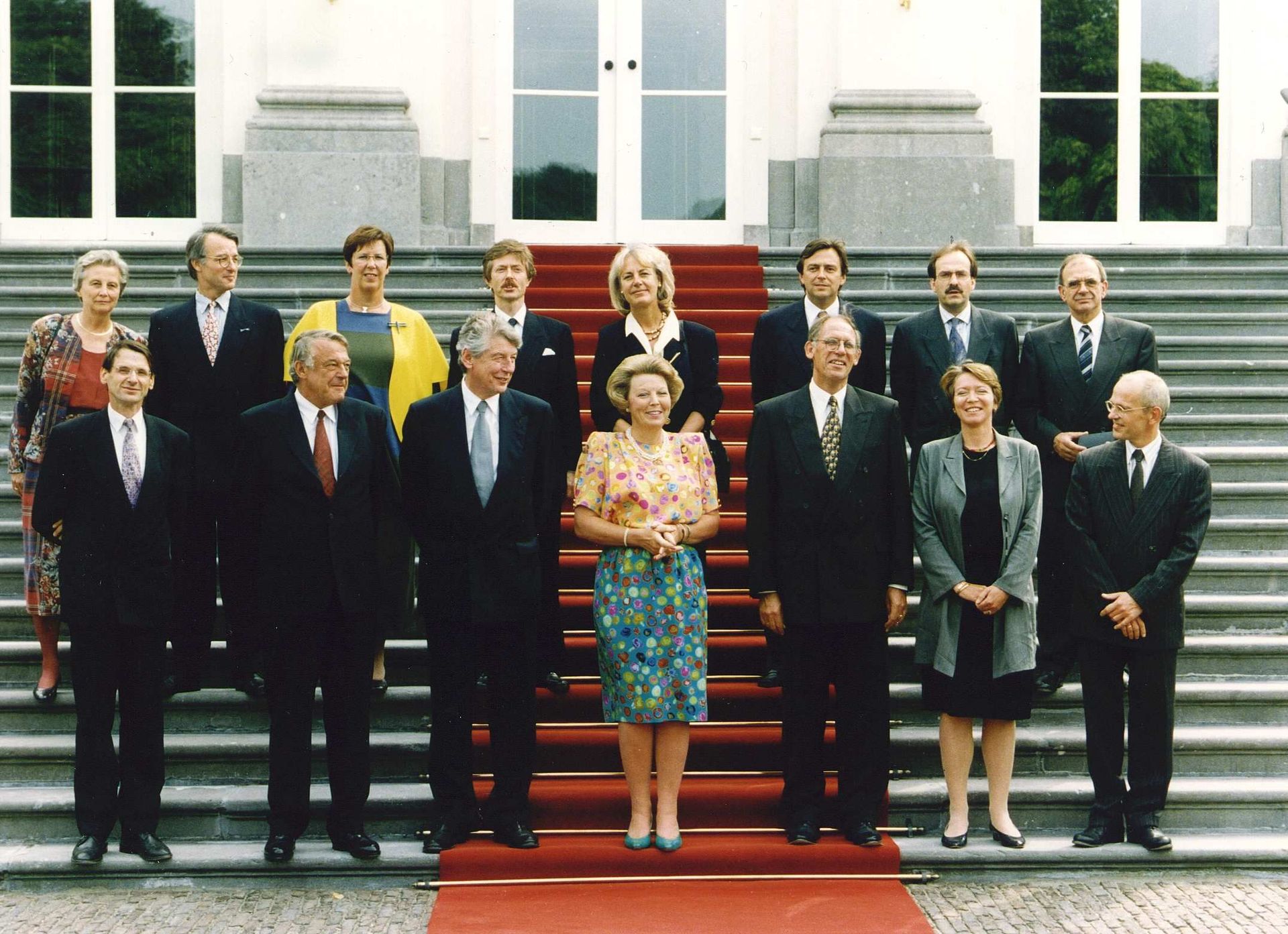 Het eerste 'paarse' kabinet onder leiding van Wim Kok.