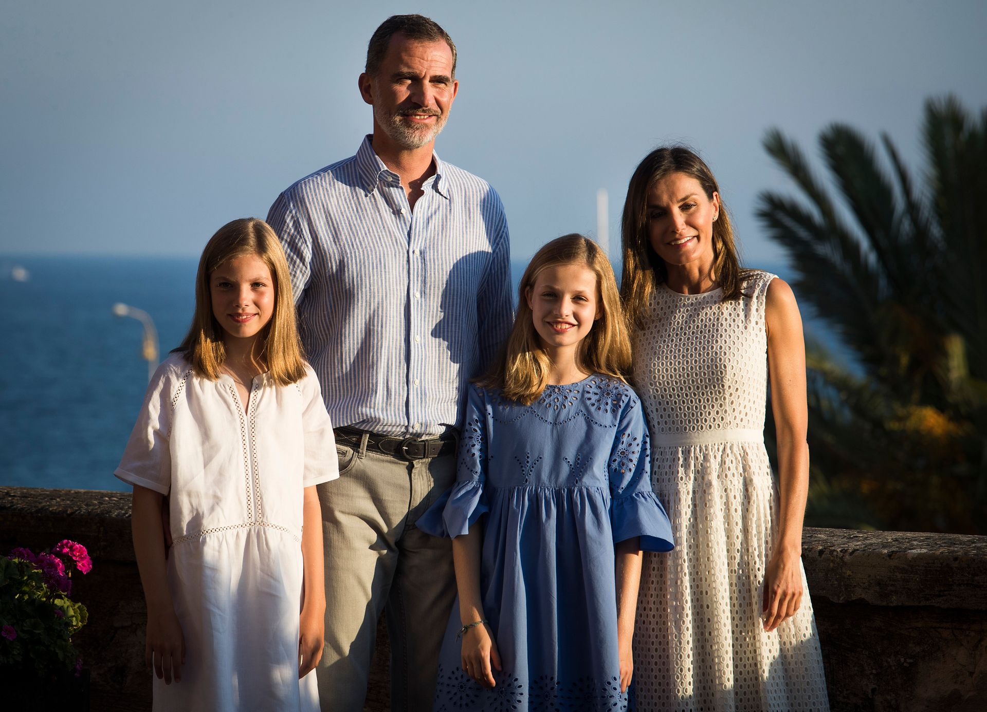 Het Spaans koninklijk gezin op Mallorca, 2018.