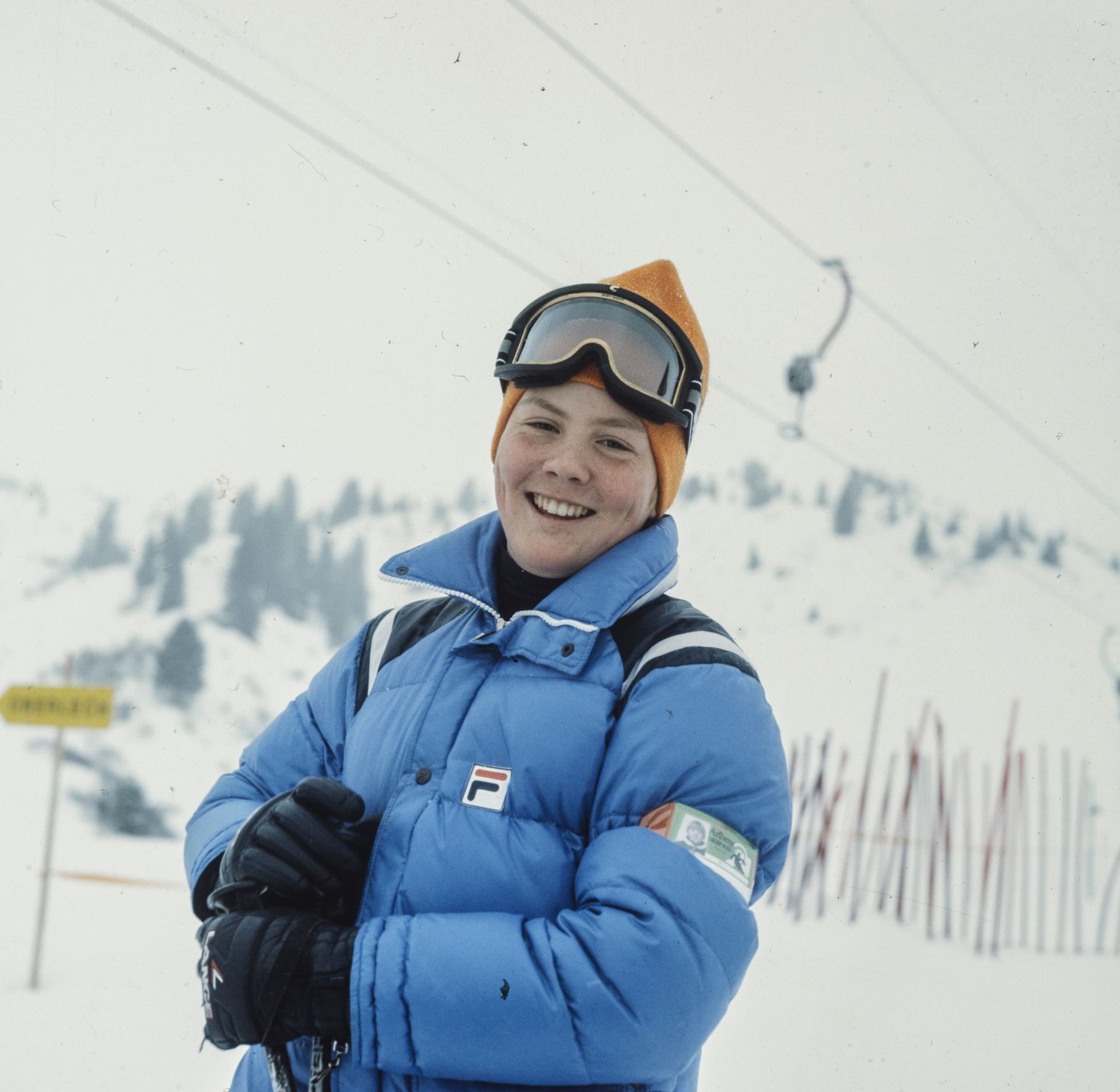 Deze foto wordt gemaakt in 1982 tijdens de wintersportvakantie in Oostenrijk.
