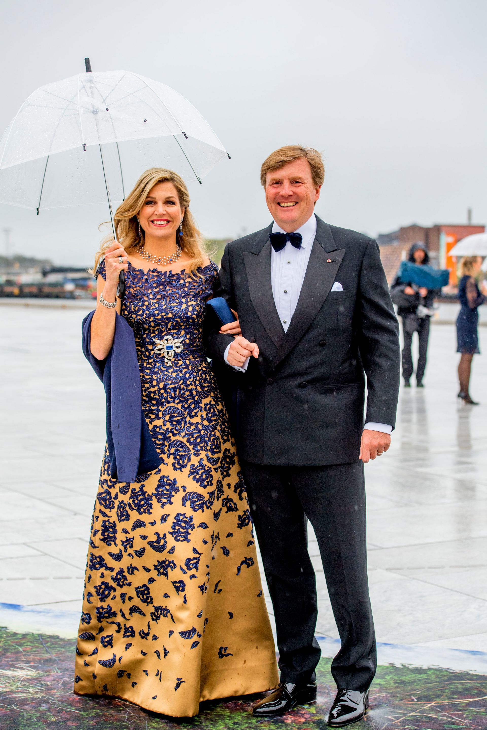 Voor de 80ste verjaardag van de Noorse koning Harald in 2017 koos koningin Máxima voor een jurk van