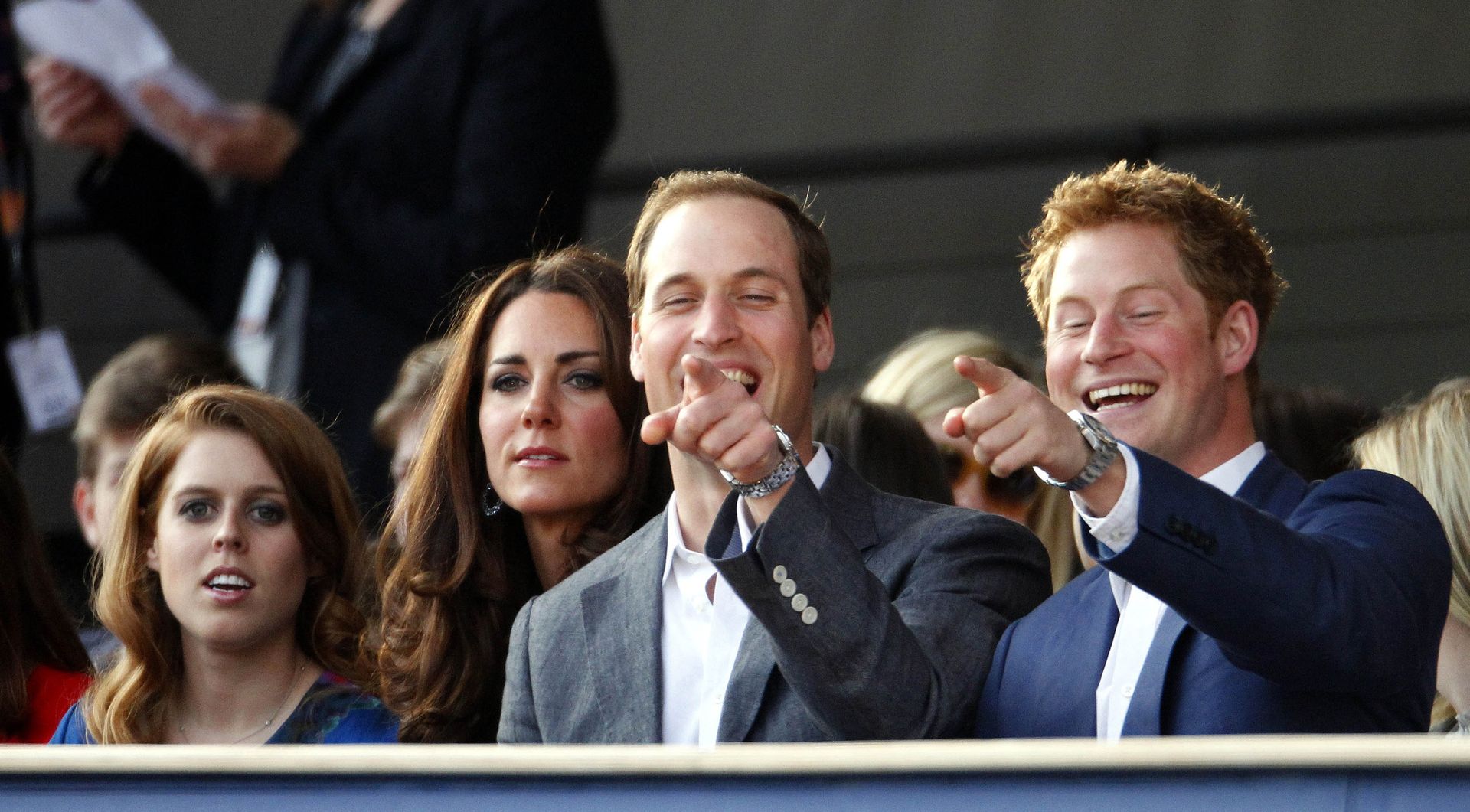 De Britse royals genieten van het Diamond Jubilee Concert in Londen in 2012.
