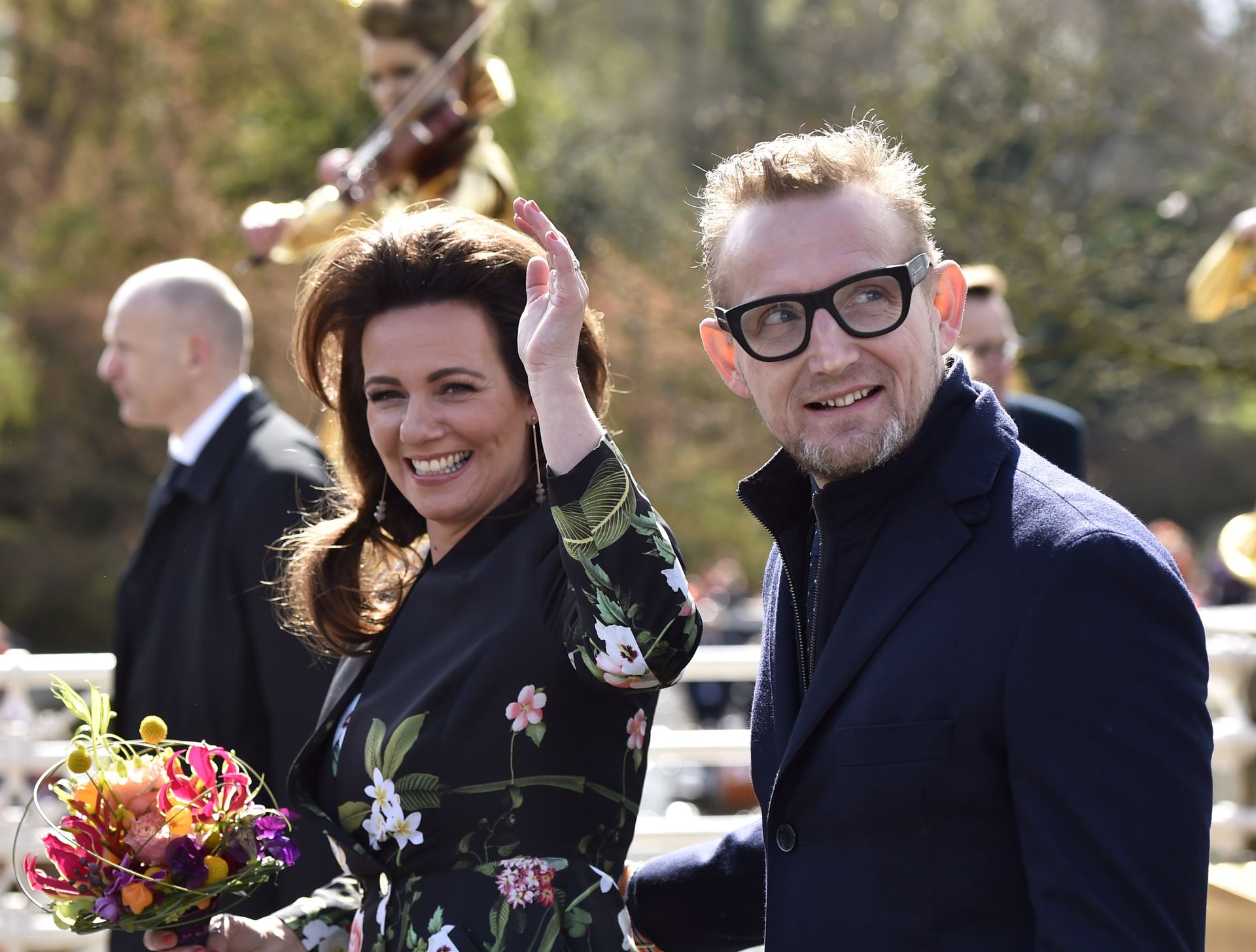 Prins Bernhard jr. en prinses Annette tijdens Koningsdag in Zwolle.