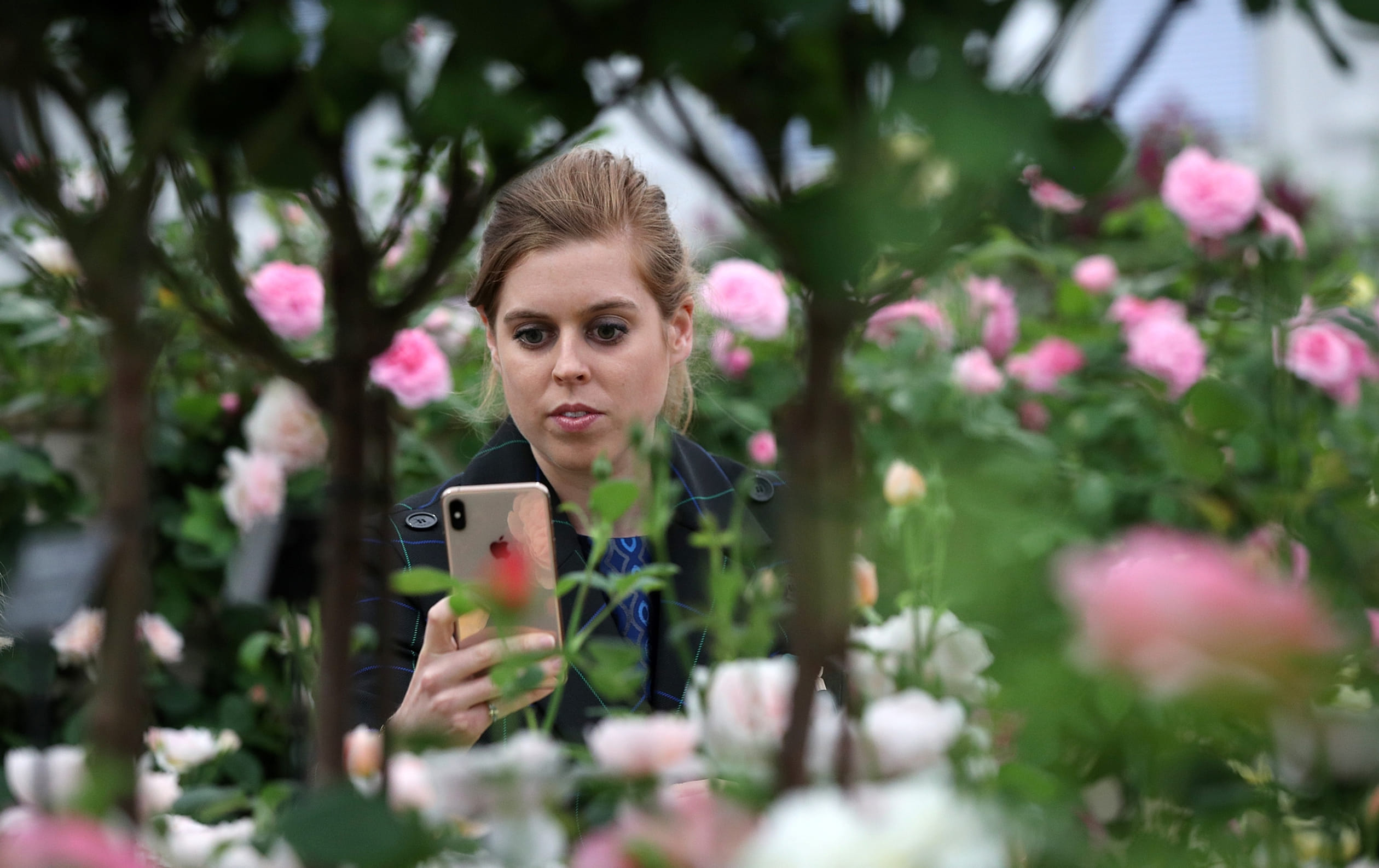 Beatrice bij de jaarlijkse Chelsea Flower Show.