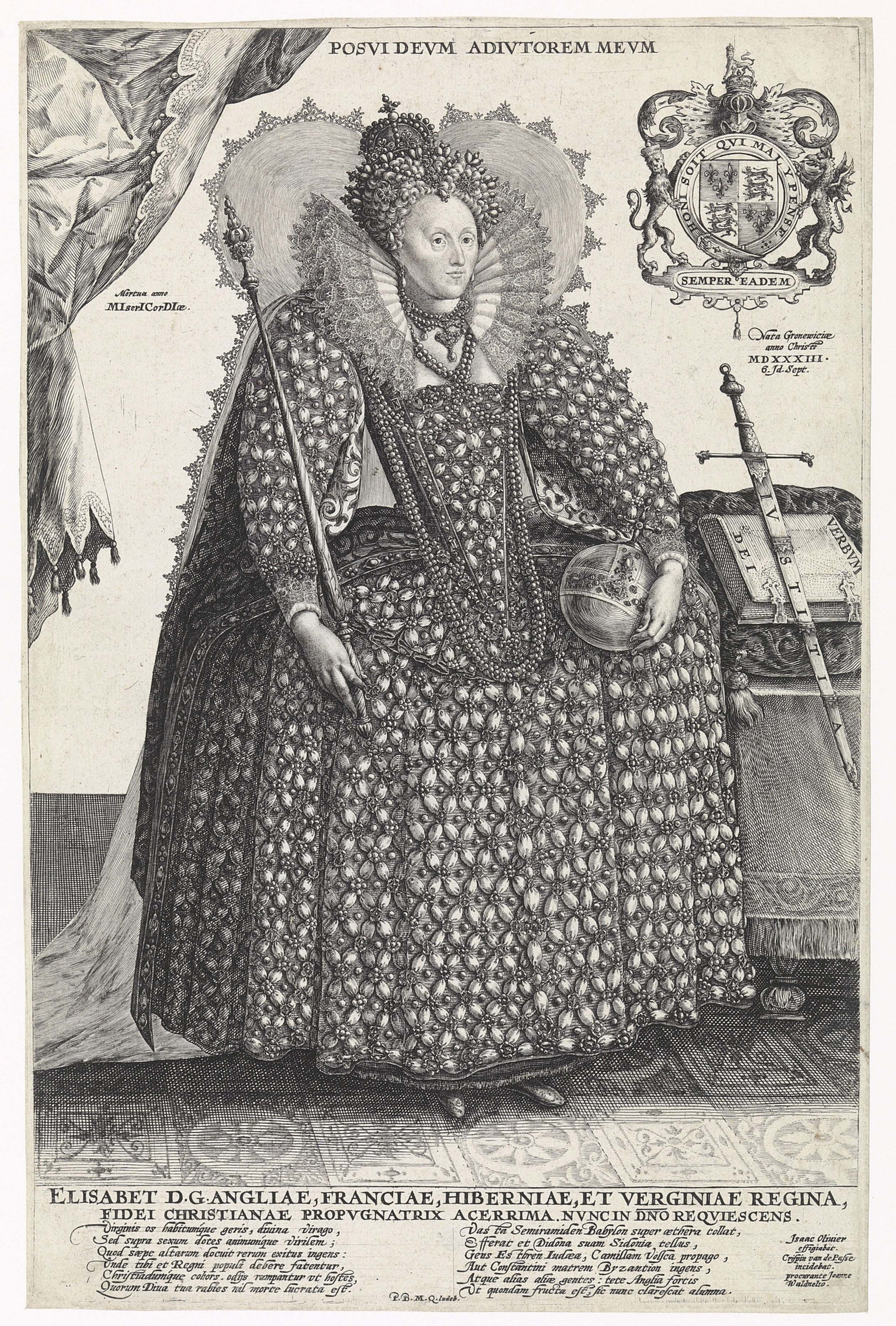 Elizabeth I van Engeland, c. 1603-1620.