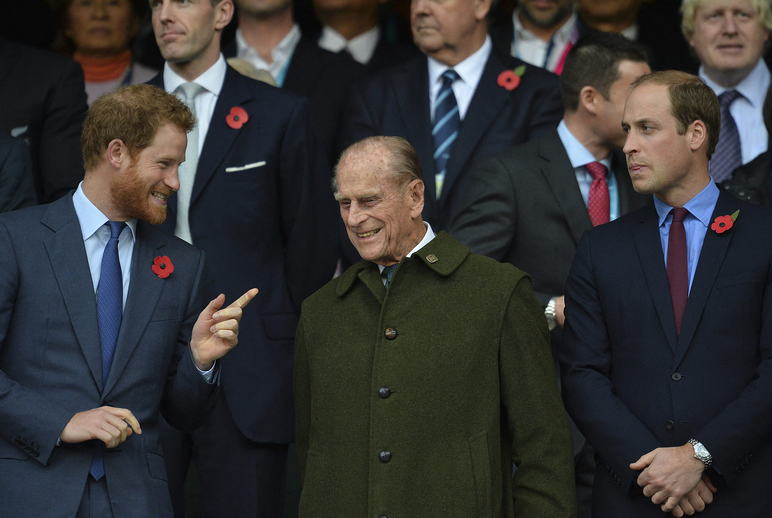 Net als prins Harry, tijdens het wereldkampioenschap rugby.