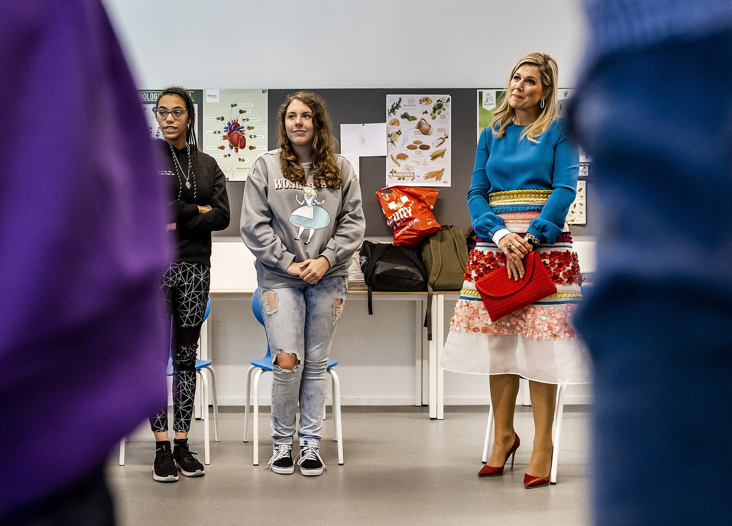 Koningin Maxima en staatssecretaris Blokhuis bezoeken Maris College