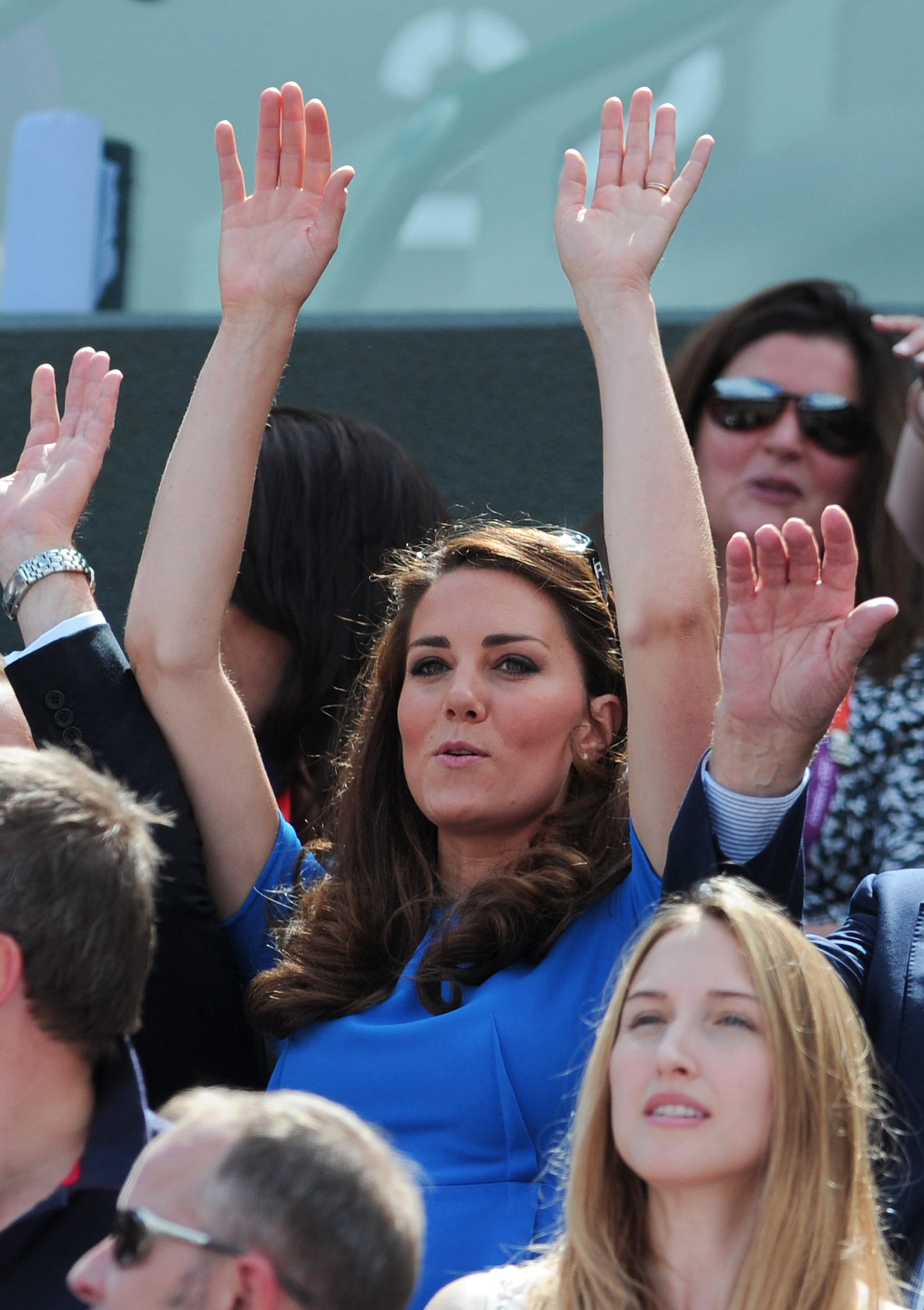 Juichen! Catherine is altijd een erg enthousiaste supporter op Wimbledon.