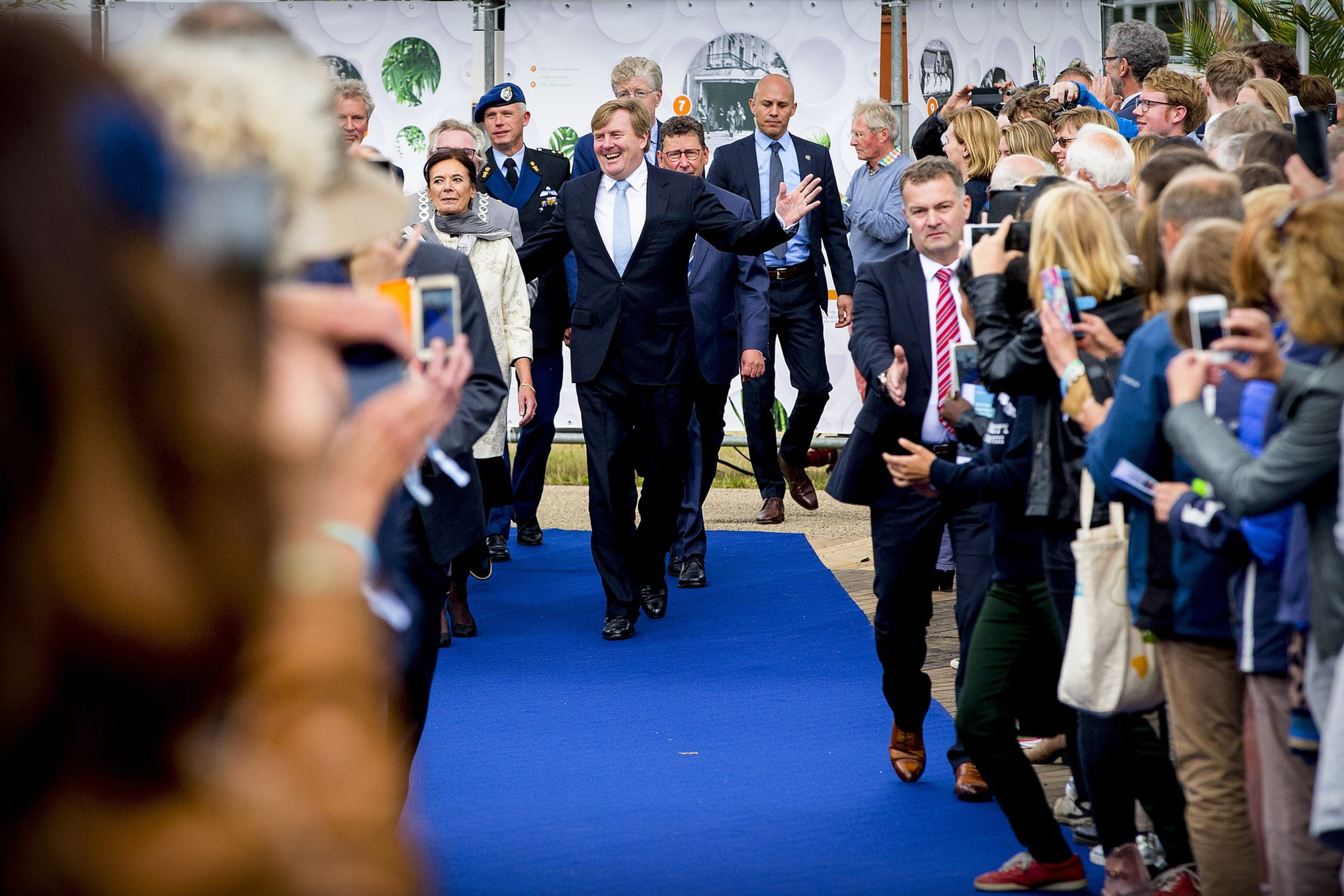 Koning Willem-Alexander is in 2018 bij de viering van 100 jaar Wageningen University & Research.