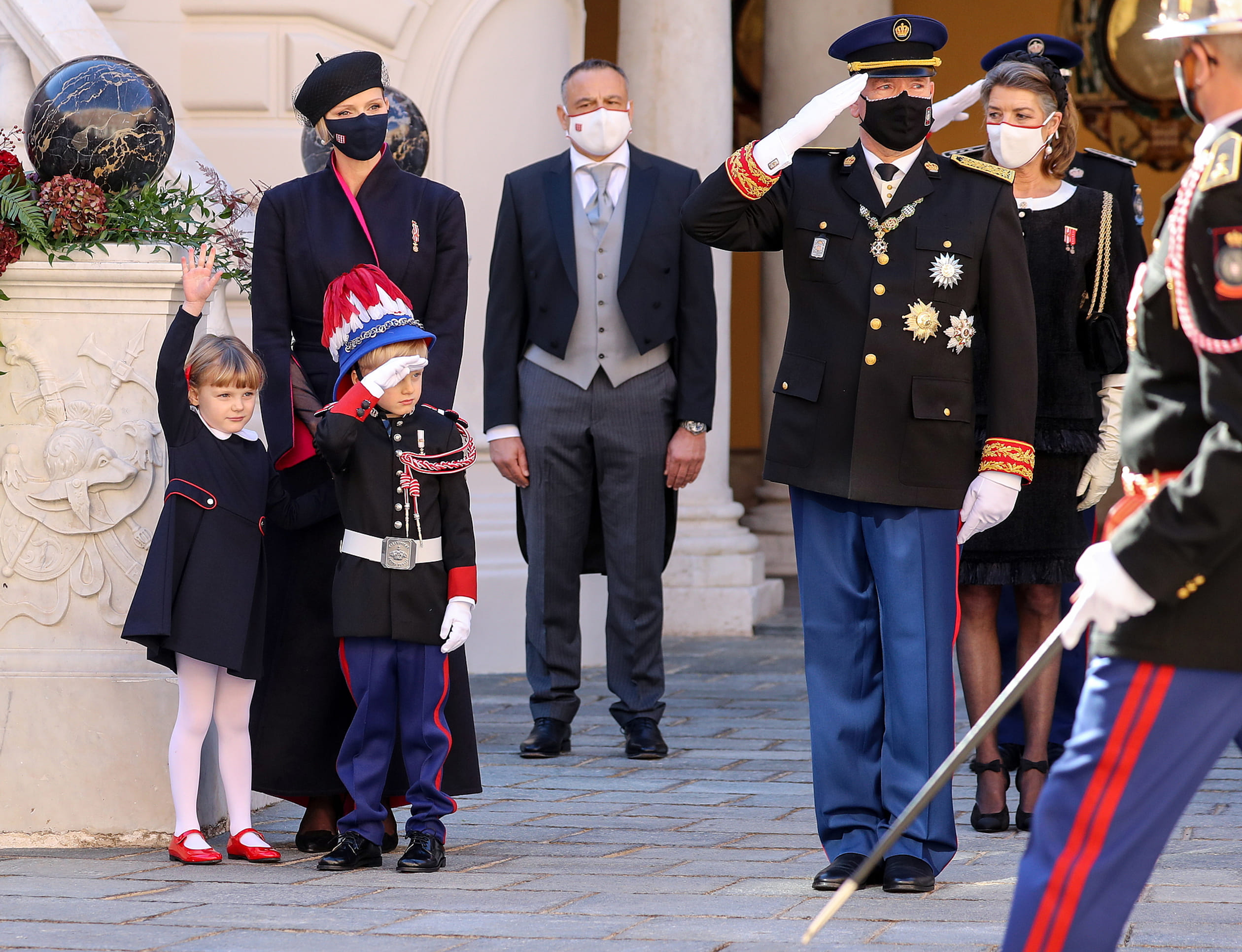 Jacques samen met zijn vader op de Nationale Feestdag in Monaco.