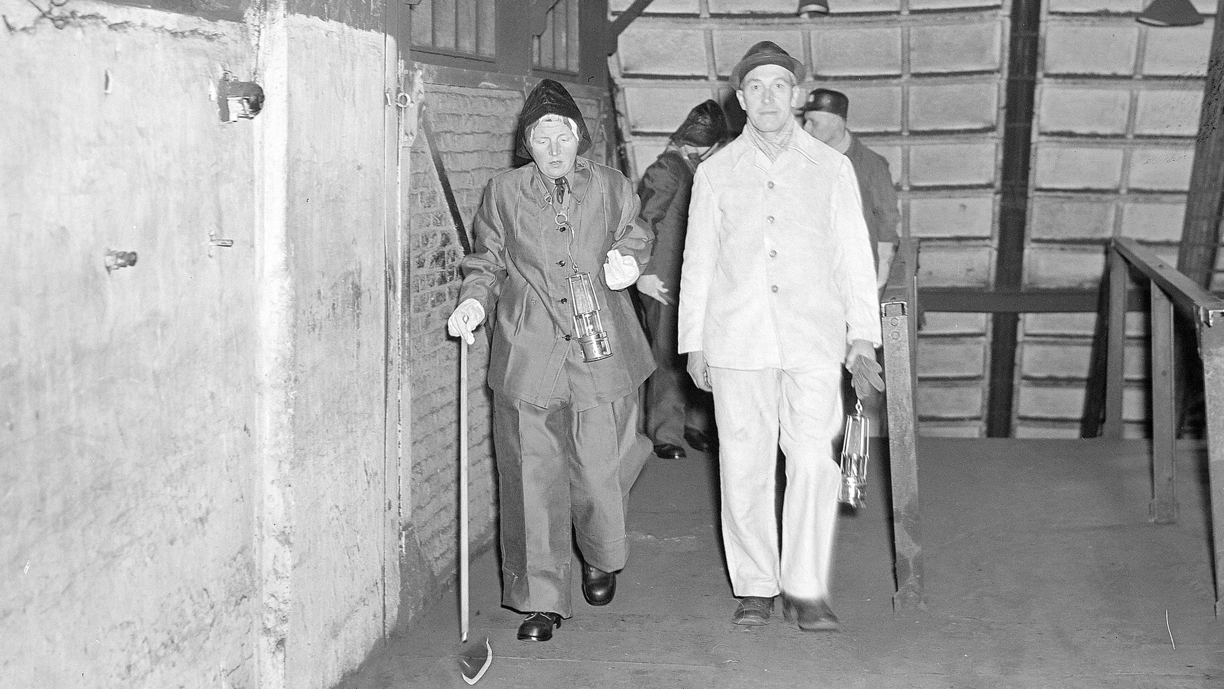 Prinses Juliana daalt 660 meter af in mijn Maurits in 1948.