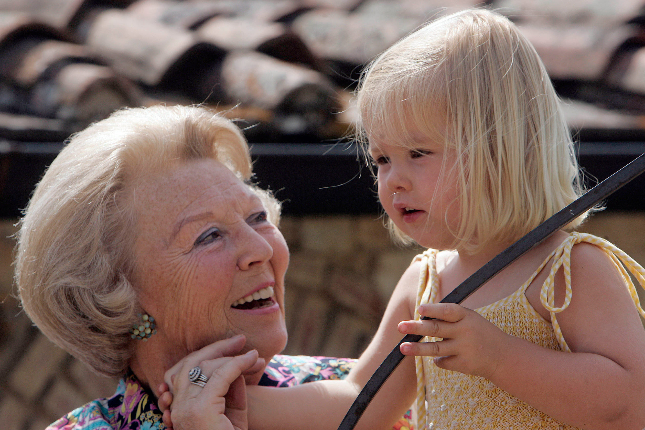 Amalia en Beatrix in Tavarnelle, 2006.