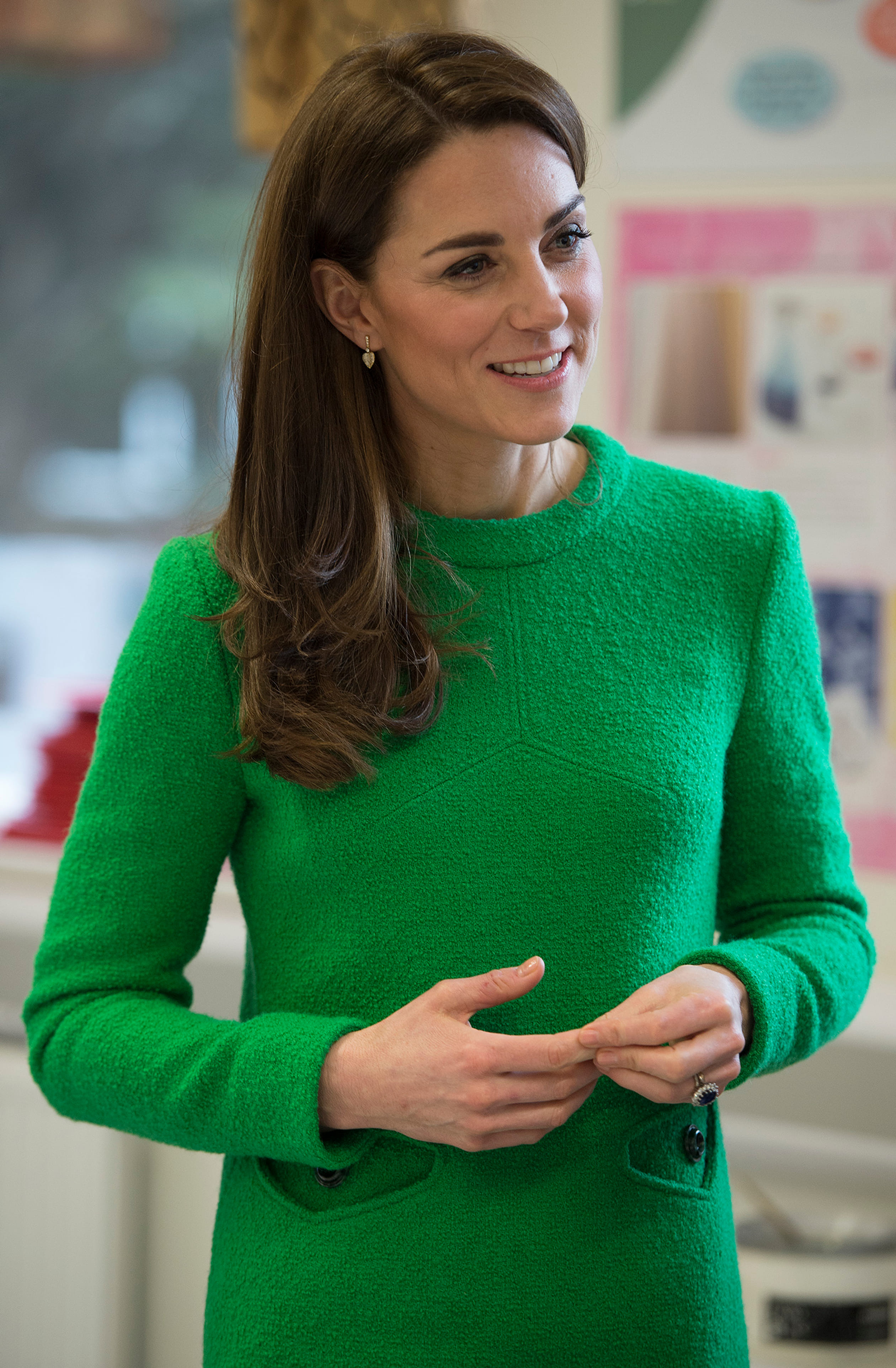 Dit rechte jurkje van Catherine is één van de favoriete groene outfits van Bodo Breg. Stijlvol in al