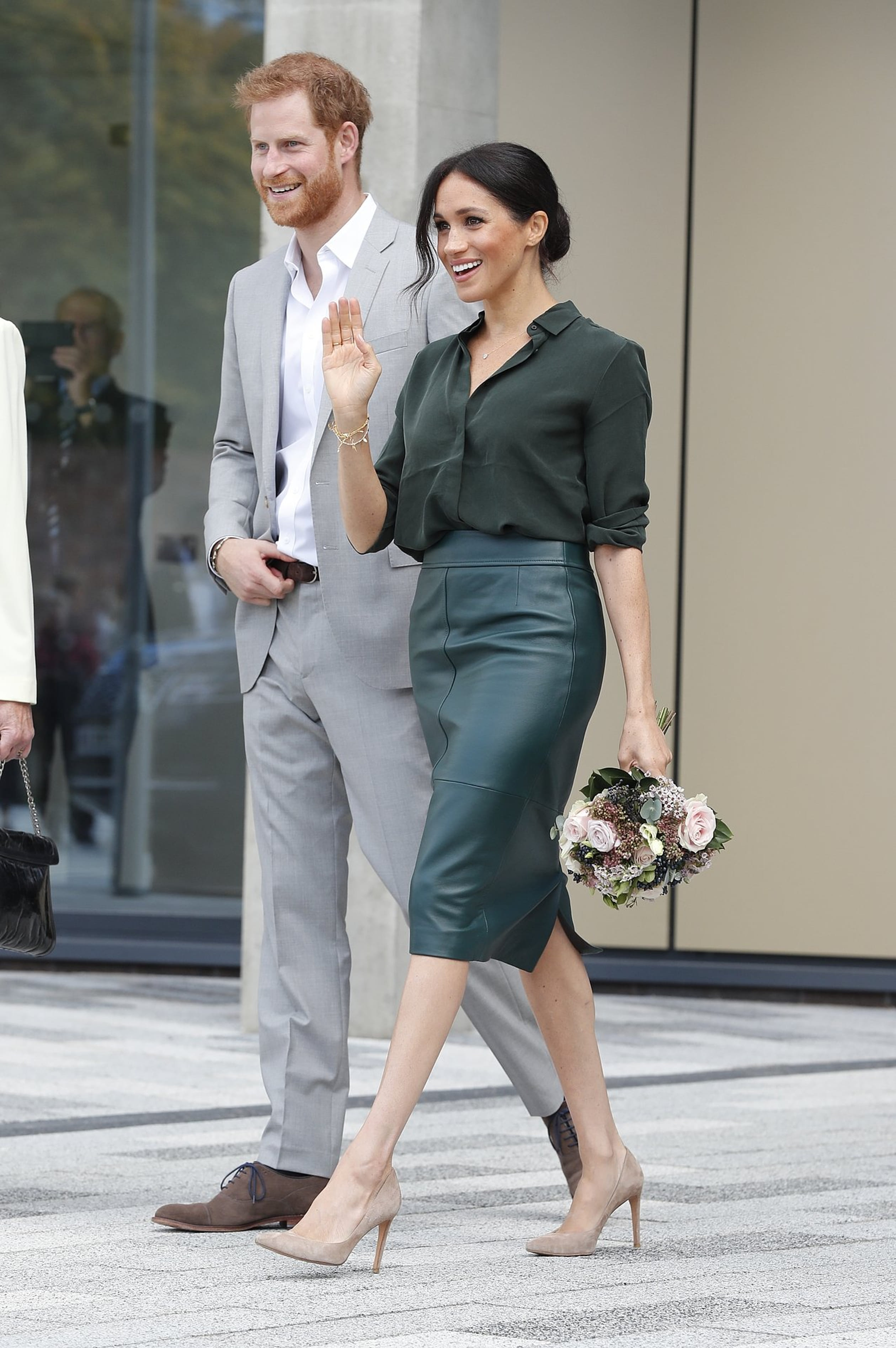 Is er iets te zien? Hier in begin oktober nog niks, want Meghan verlegde met haar kokerrok slim de