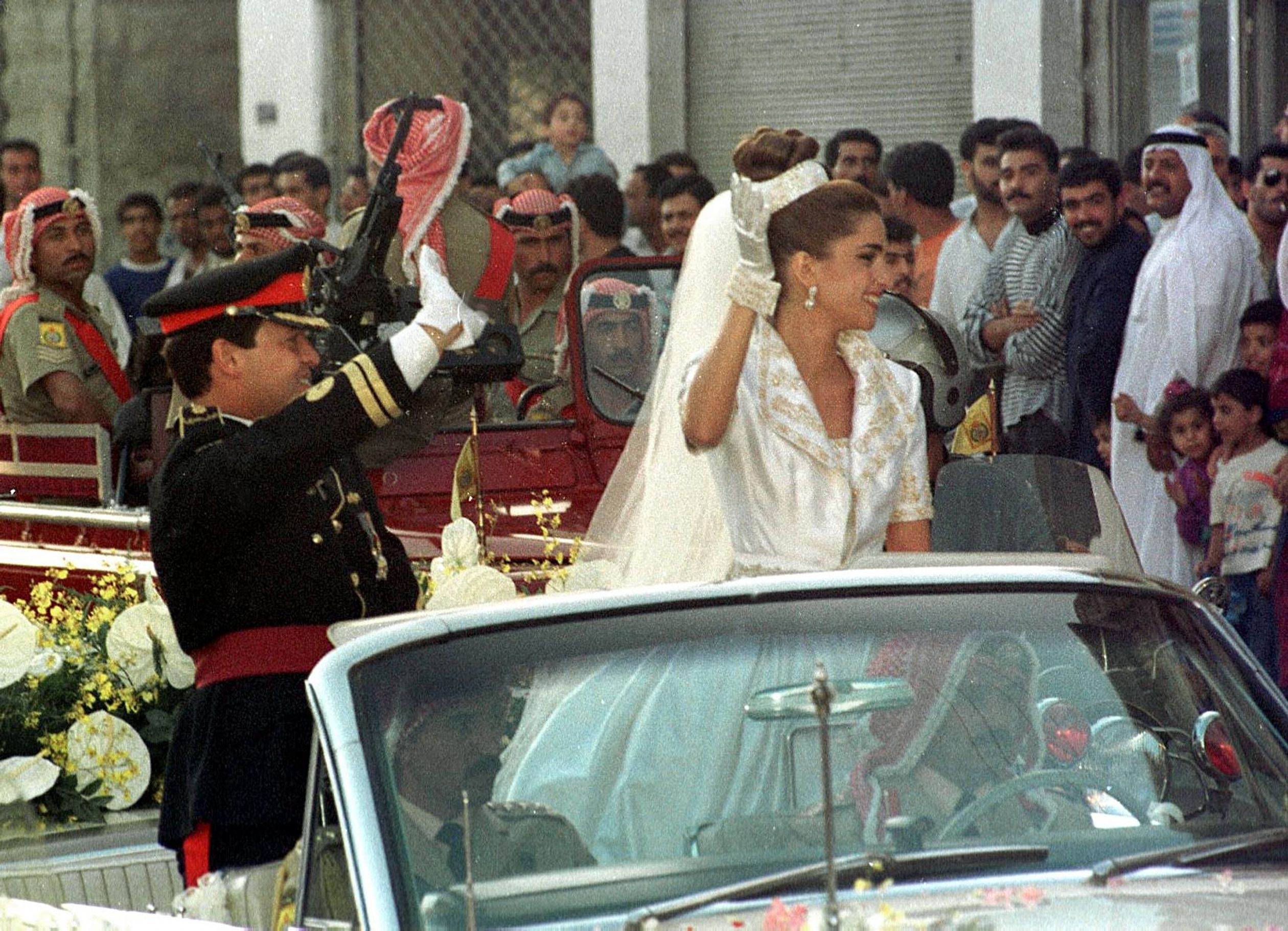 Rania en Abdullah trouwdag