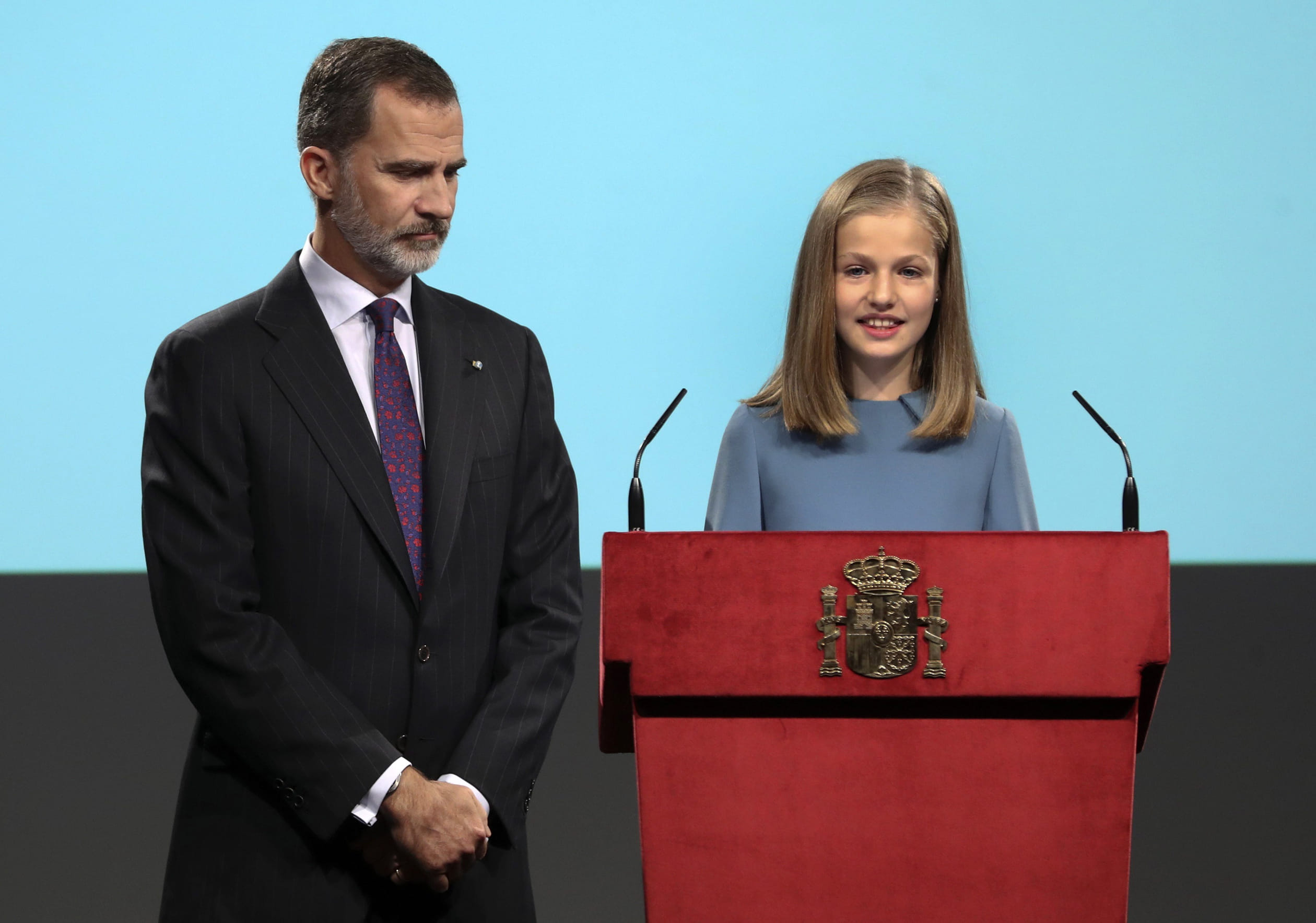Leonor geeft haar eerste speech.