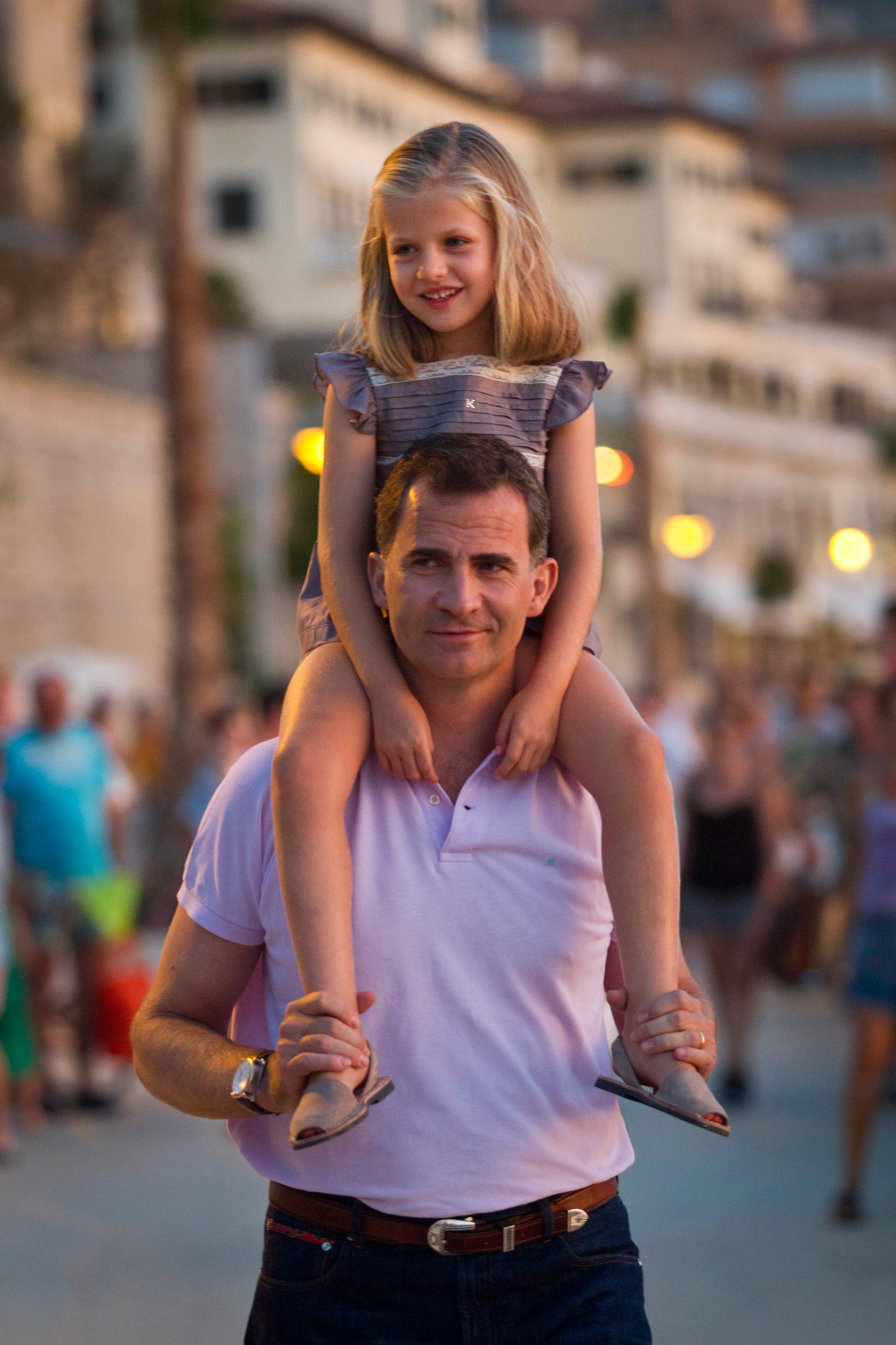 Met papa op vakantie op Mallorca.