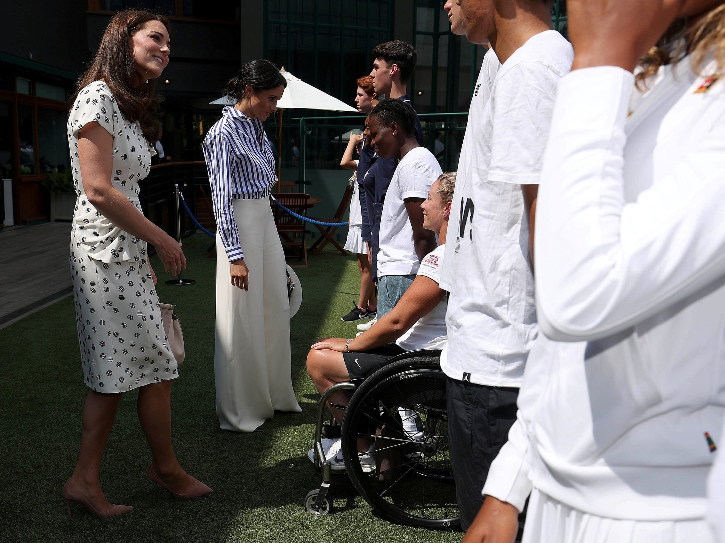 In 2018 verschijnt Catherine met haar schoonzus Meghan, die ook een groot tennisliefhebber is.