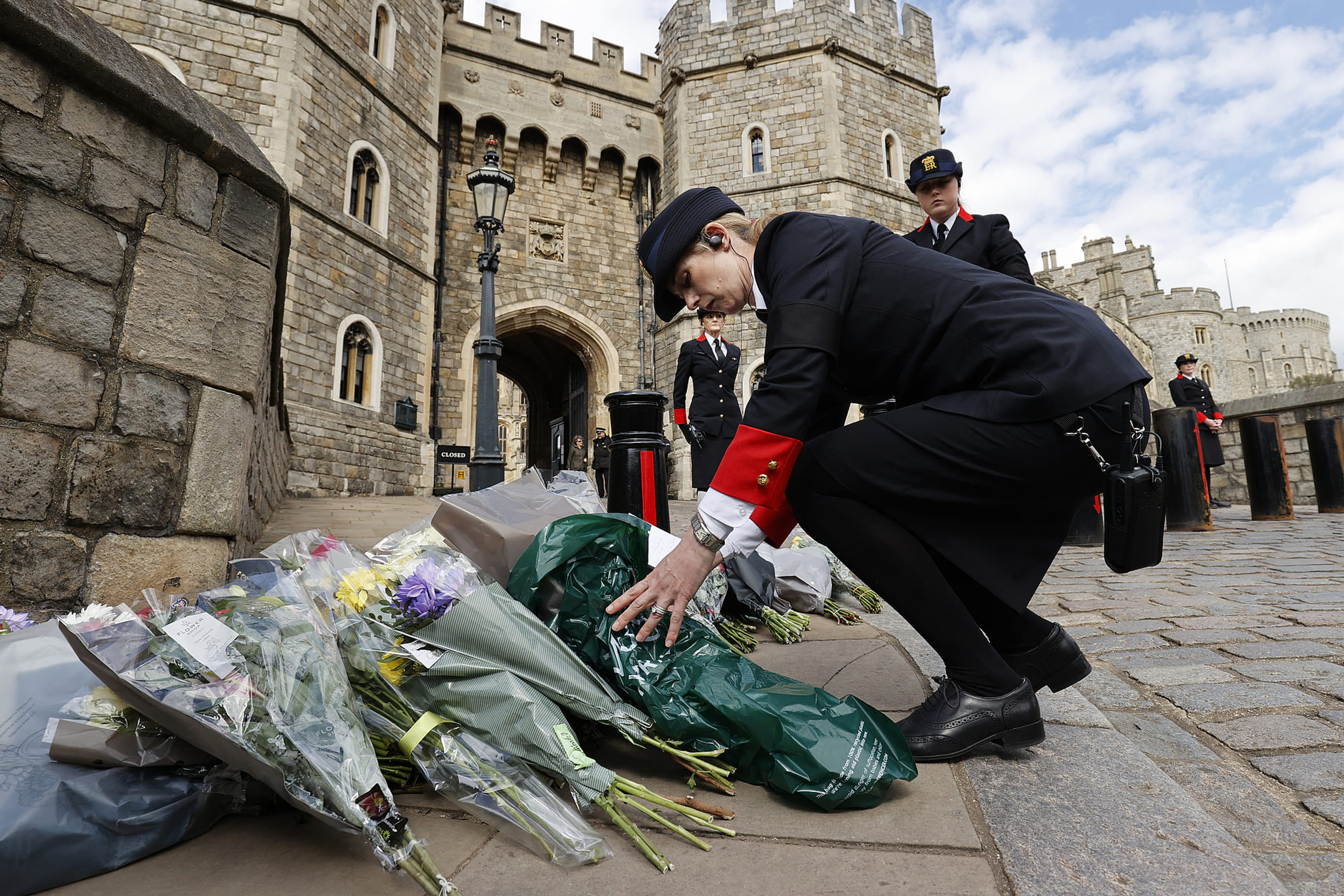Bloemen bij Windsor Castle.