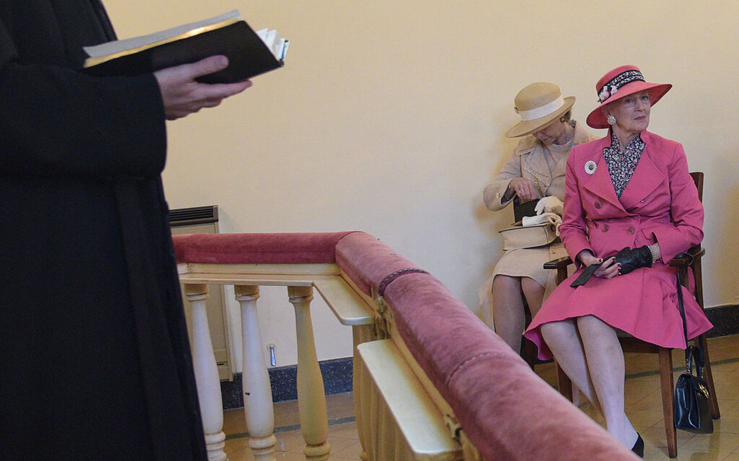 Margrethe woonde in de lutherse kerk een dienst bij.