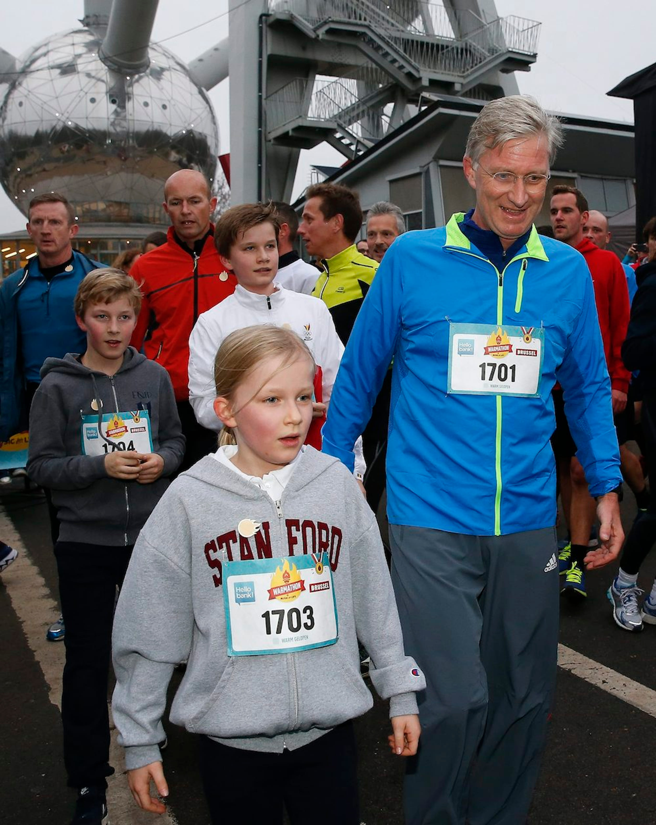 Een sportieve koning Filip.