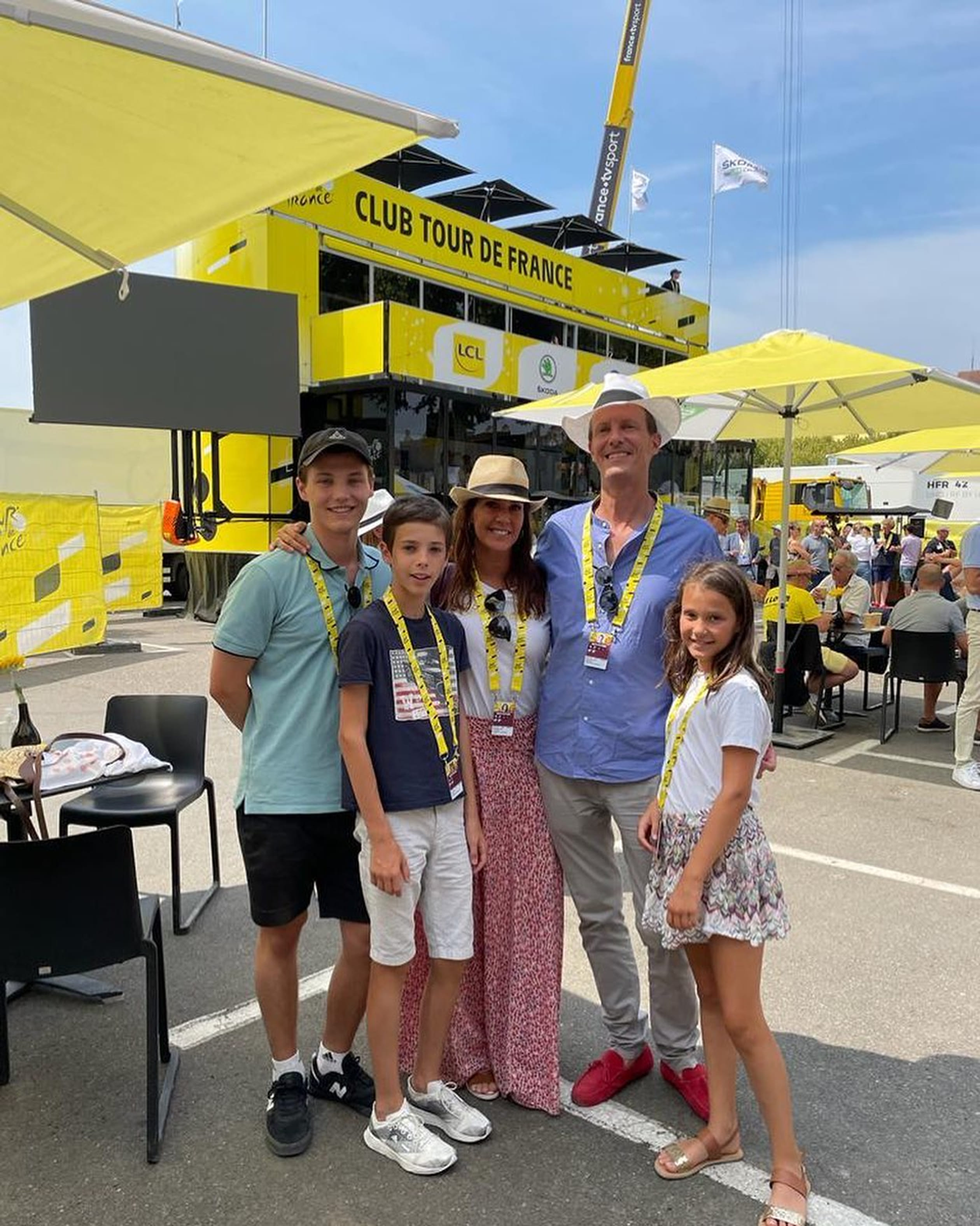 Gezin Joachim bij Tour de france finish