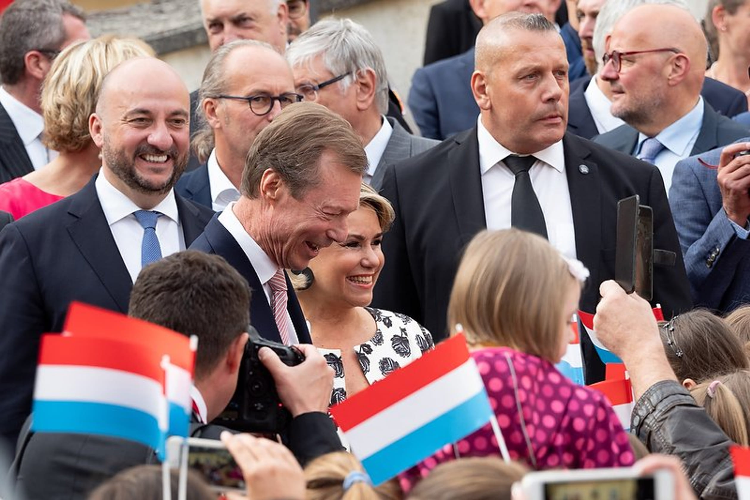 Groothertog Henri en groothertogin Maria Teresa in Larochette