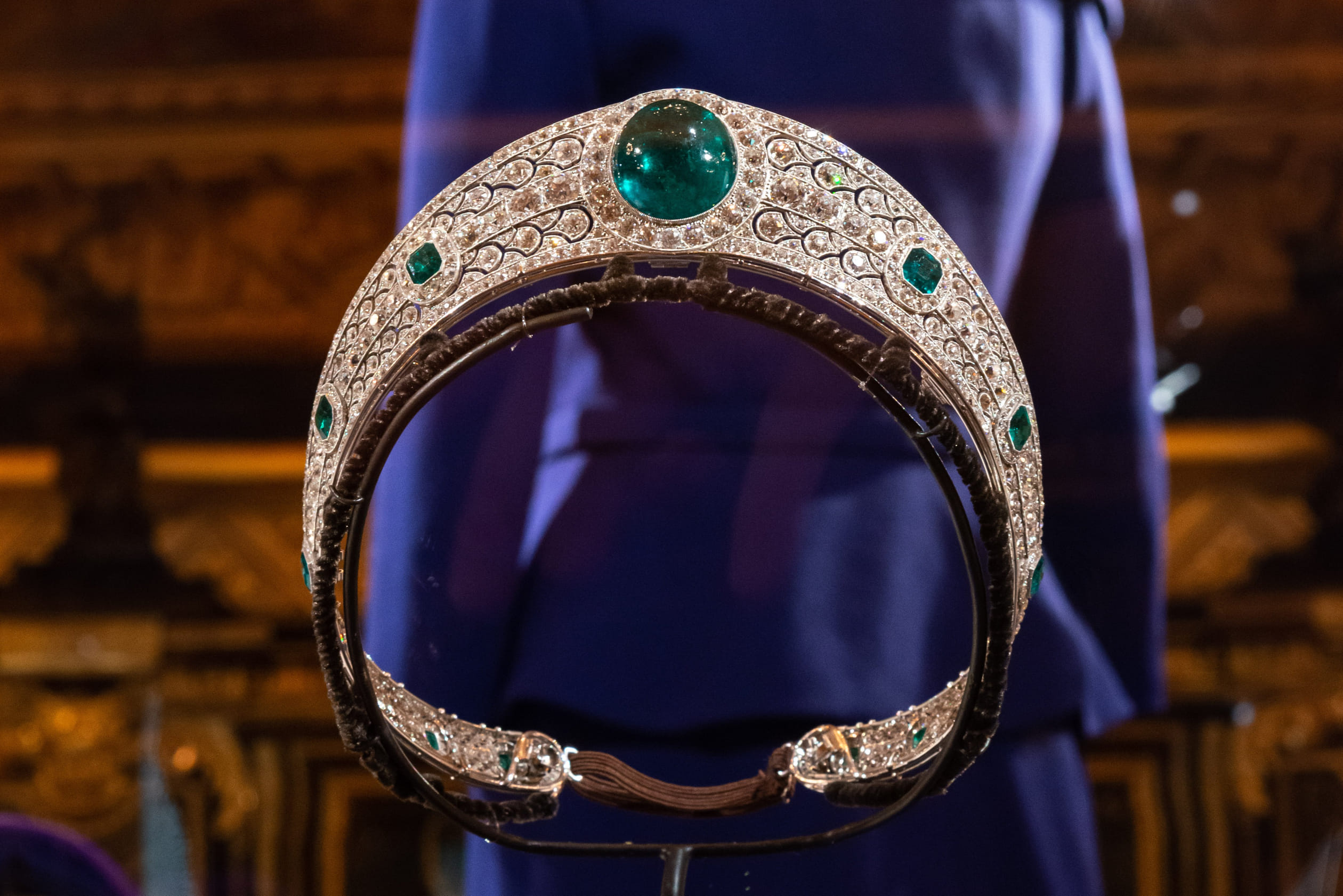 Eugenie leende de diadeem die ze tijdens haar huwelijk droeg van koningin Elizabeth.