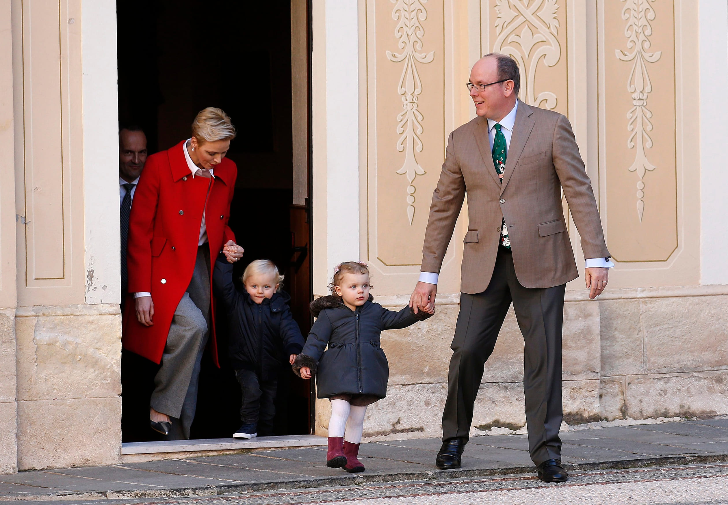 Bij de kerstviering in Monaco, 2016.