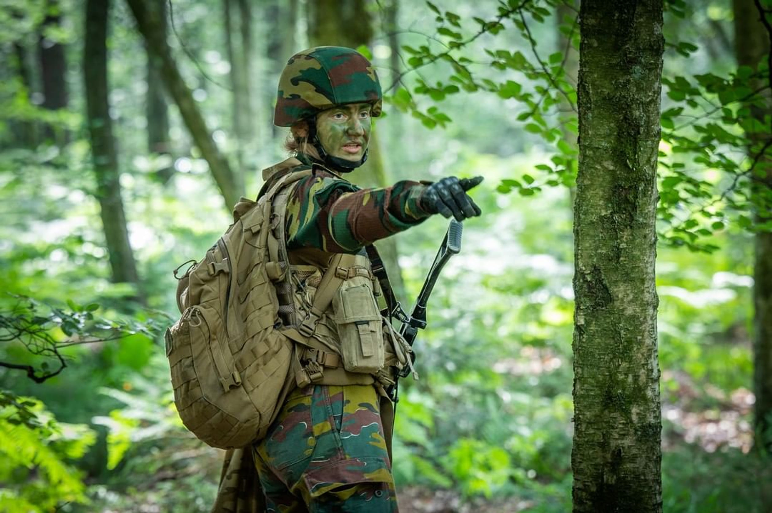 Elisabeth op militair zomerkamp 2