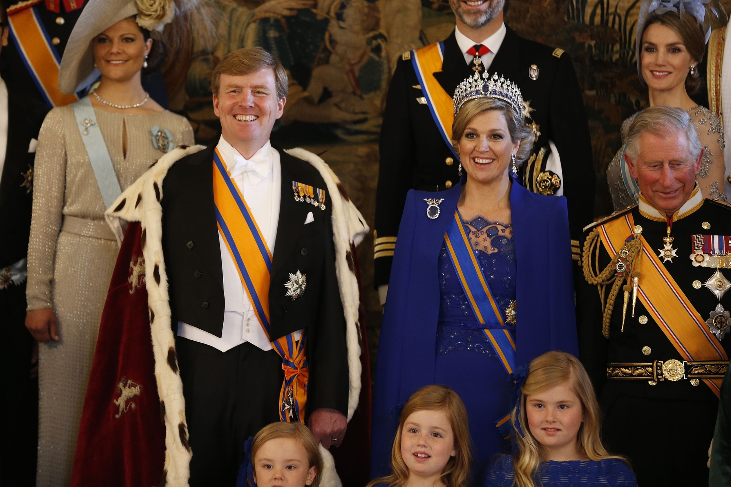 Prinses Victoria bij de inhuldiging van koning Willem-Alexander.