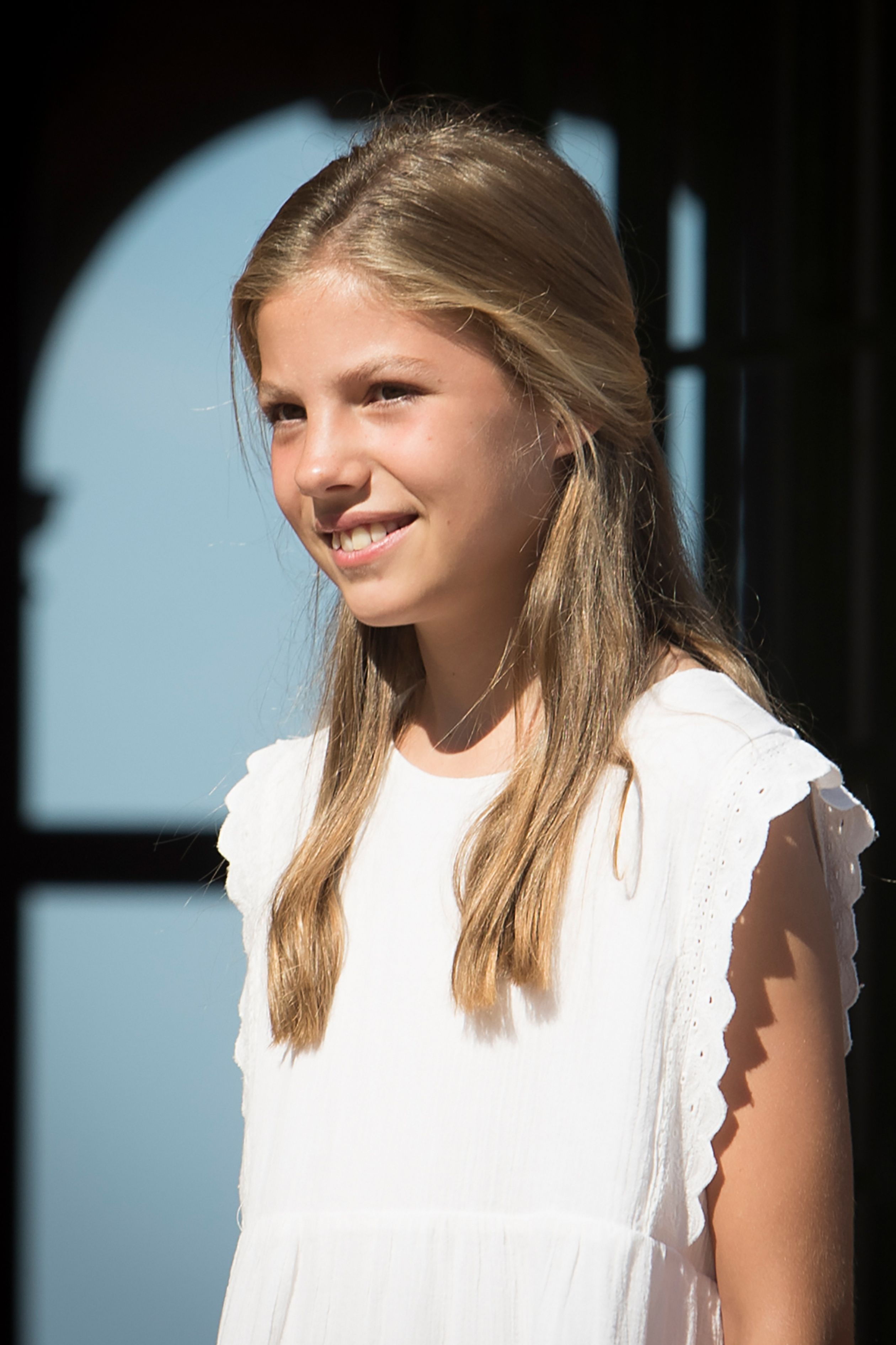 Prinses Sofia, de jongste dochter van het Spaanse koningspaar, tijdens een uitstapje van het