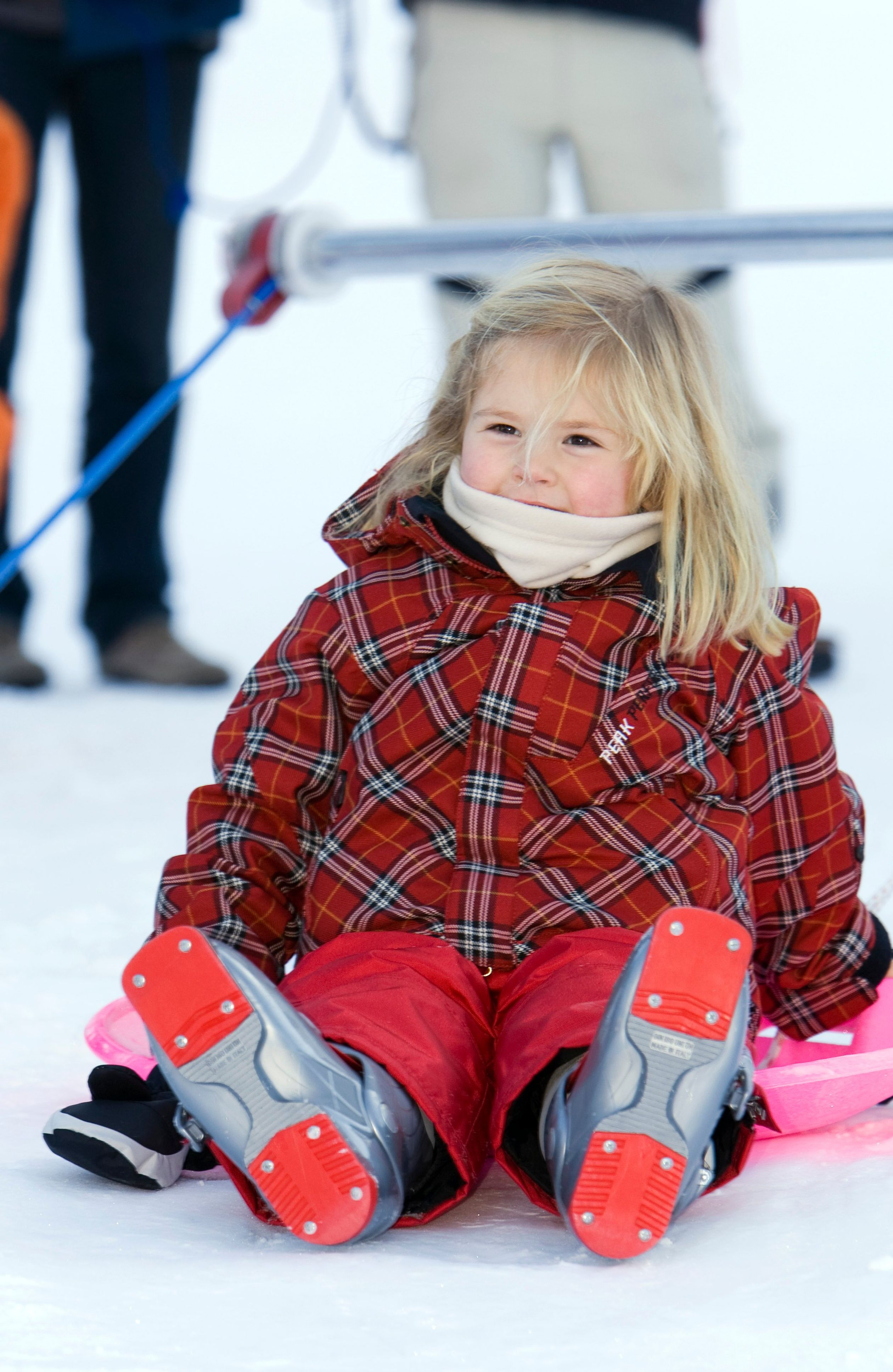 Ook de allerkleinste royals skiën mee! Dit is prinses Amalia in 2008. Haar zusje Ariane droeg