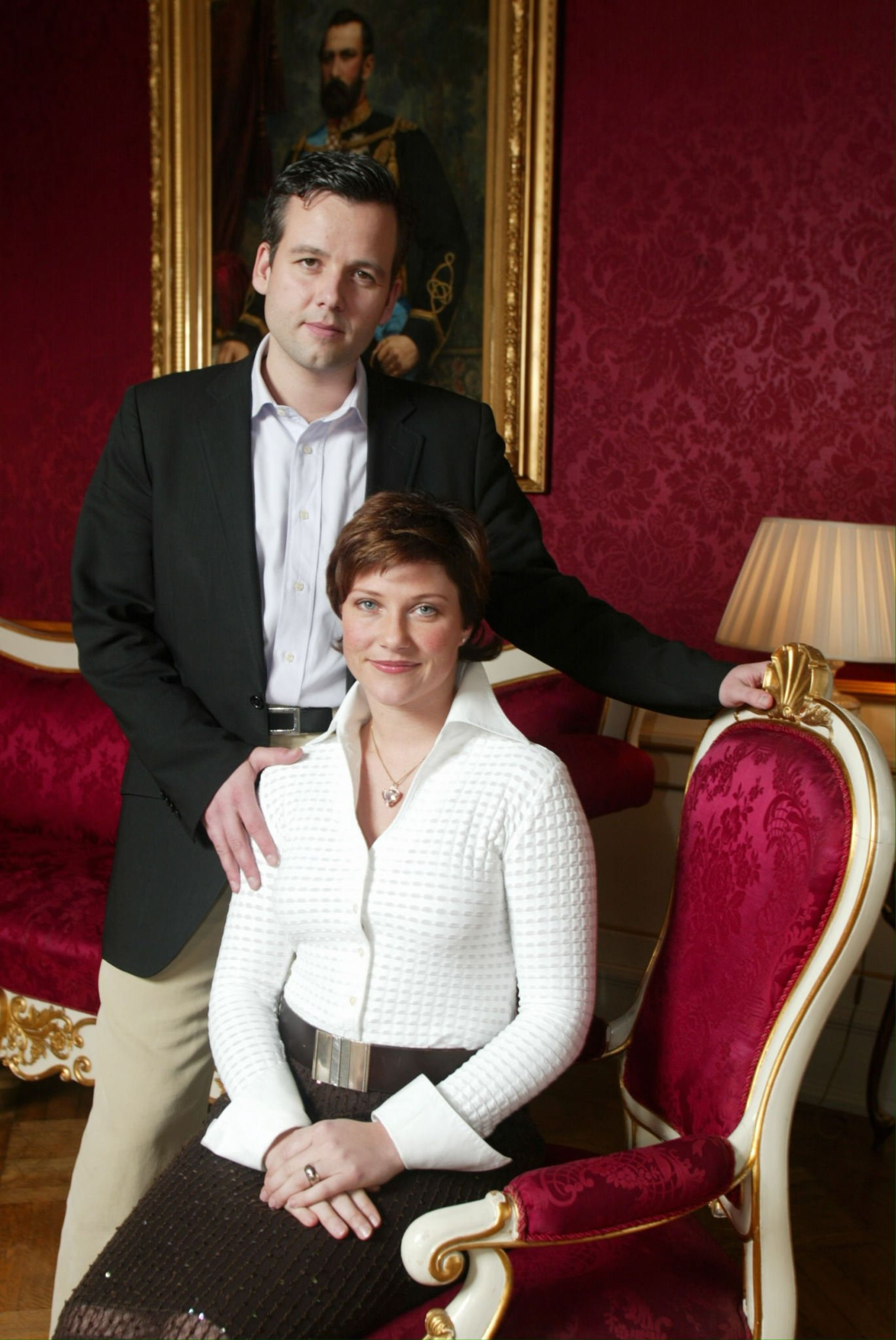 Märtha-Louise en Ari Behn tijdens hun verloving, 2001.