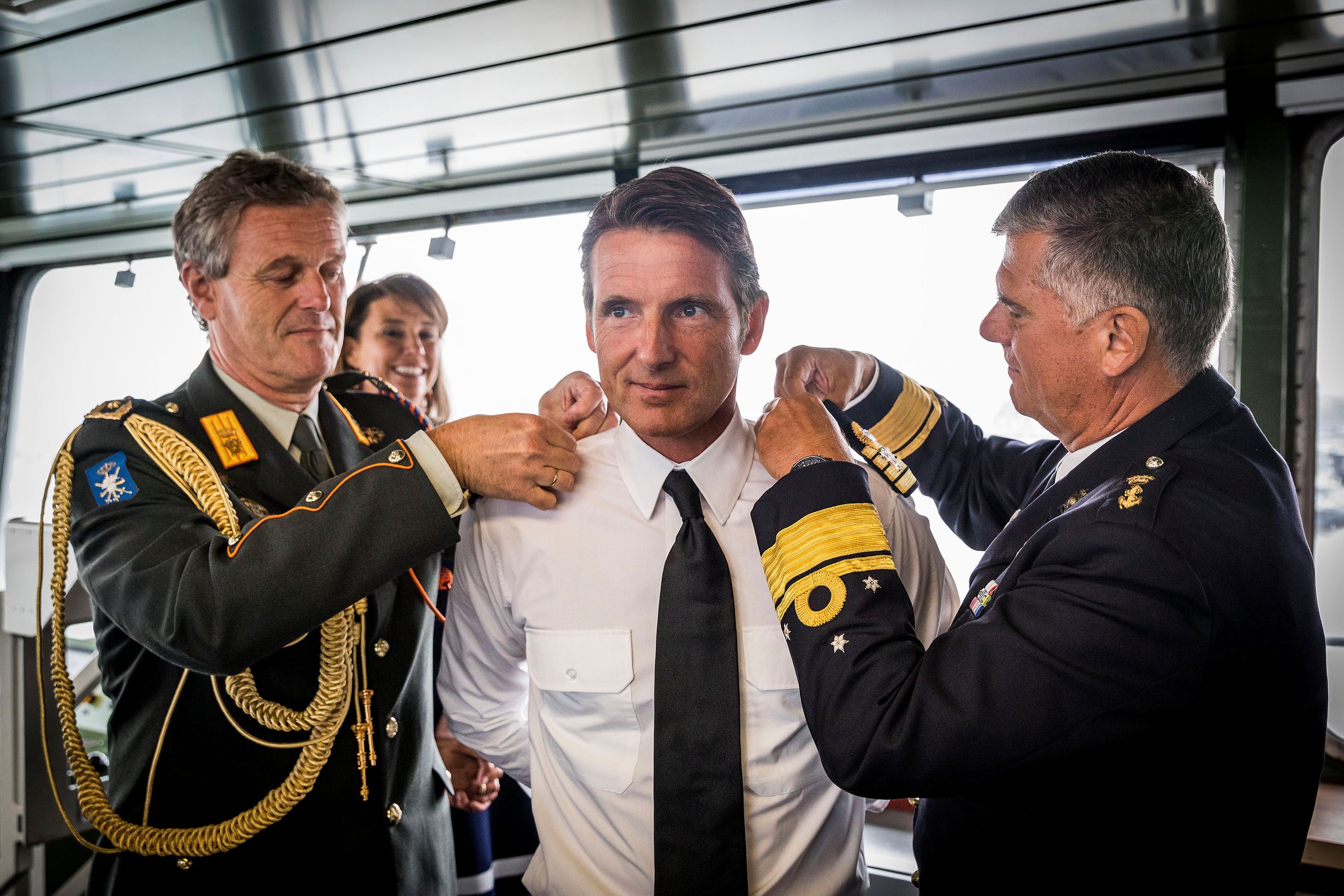 Prins Maurits wordt, tijdens de Wereld Haven Dagen Marine, bevorderd tot Kapitein ter zee, 2017.