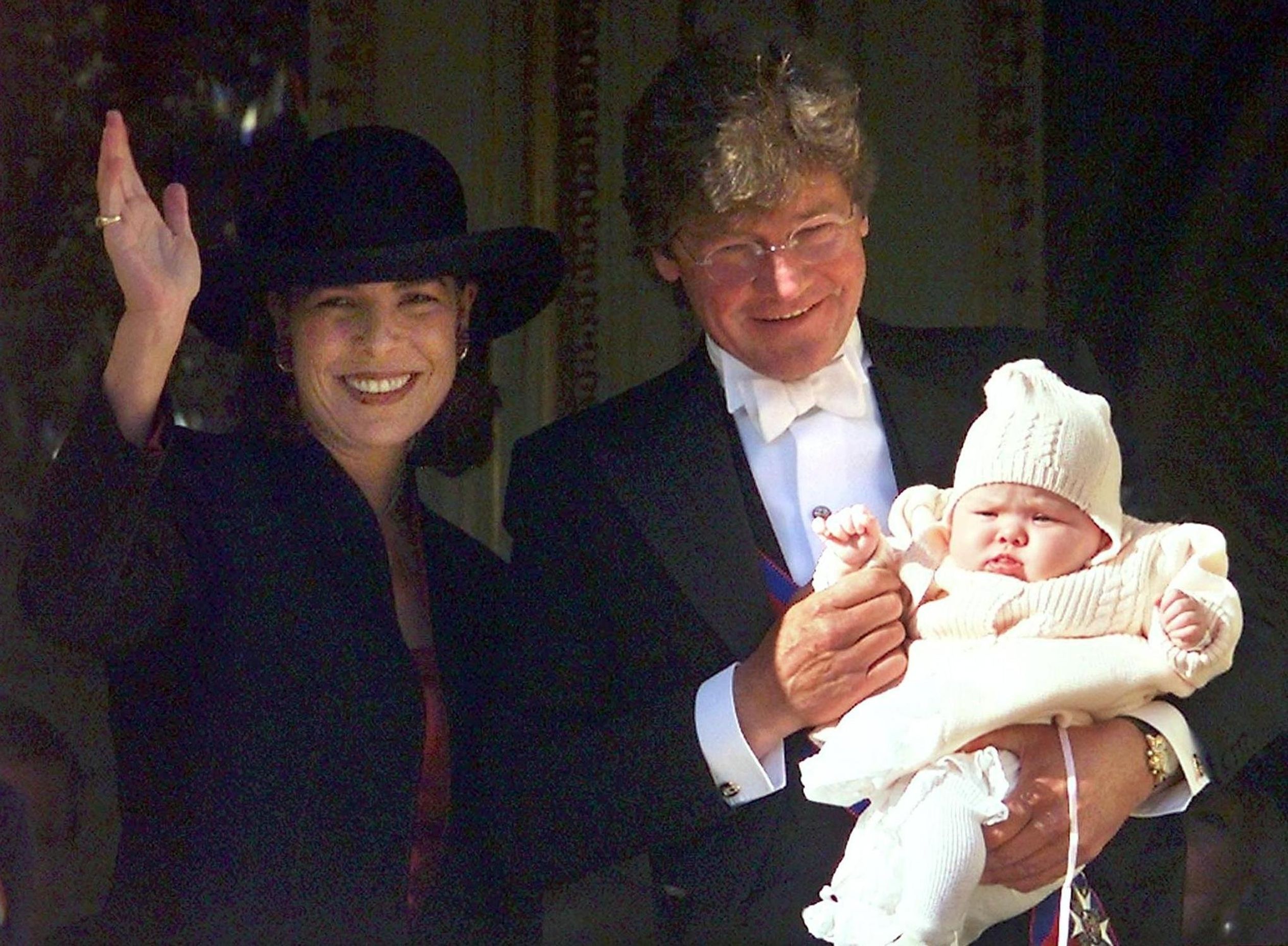 Prinses Caroline van Monaco en haar (derde) echtgenoot Ernst August van Hannover met hun dochter