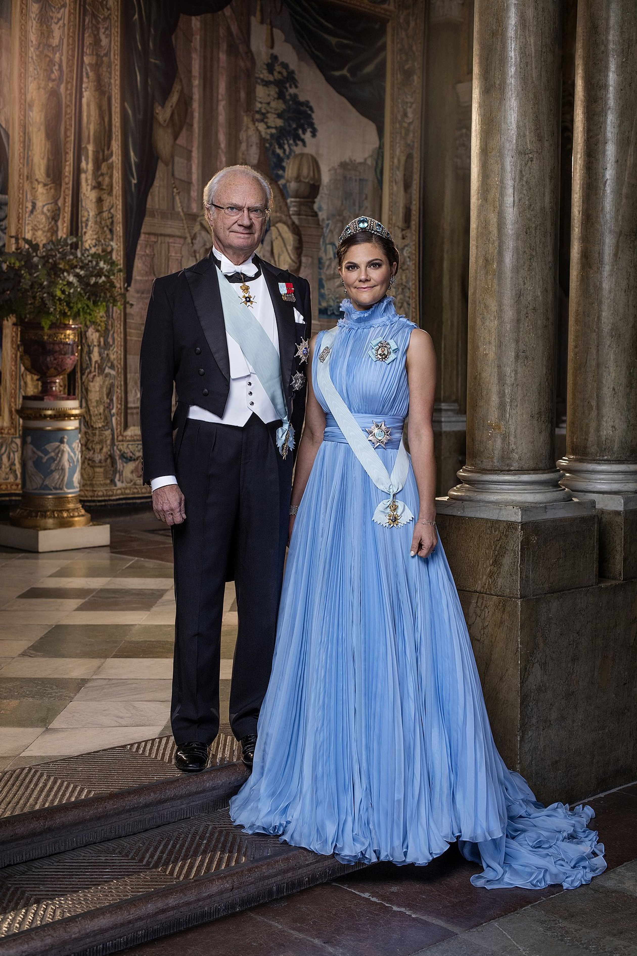 Koning Carl Gustaf samen met Victoria.