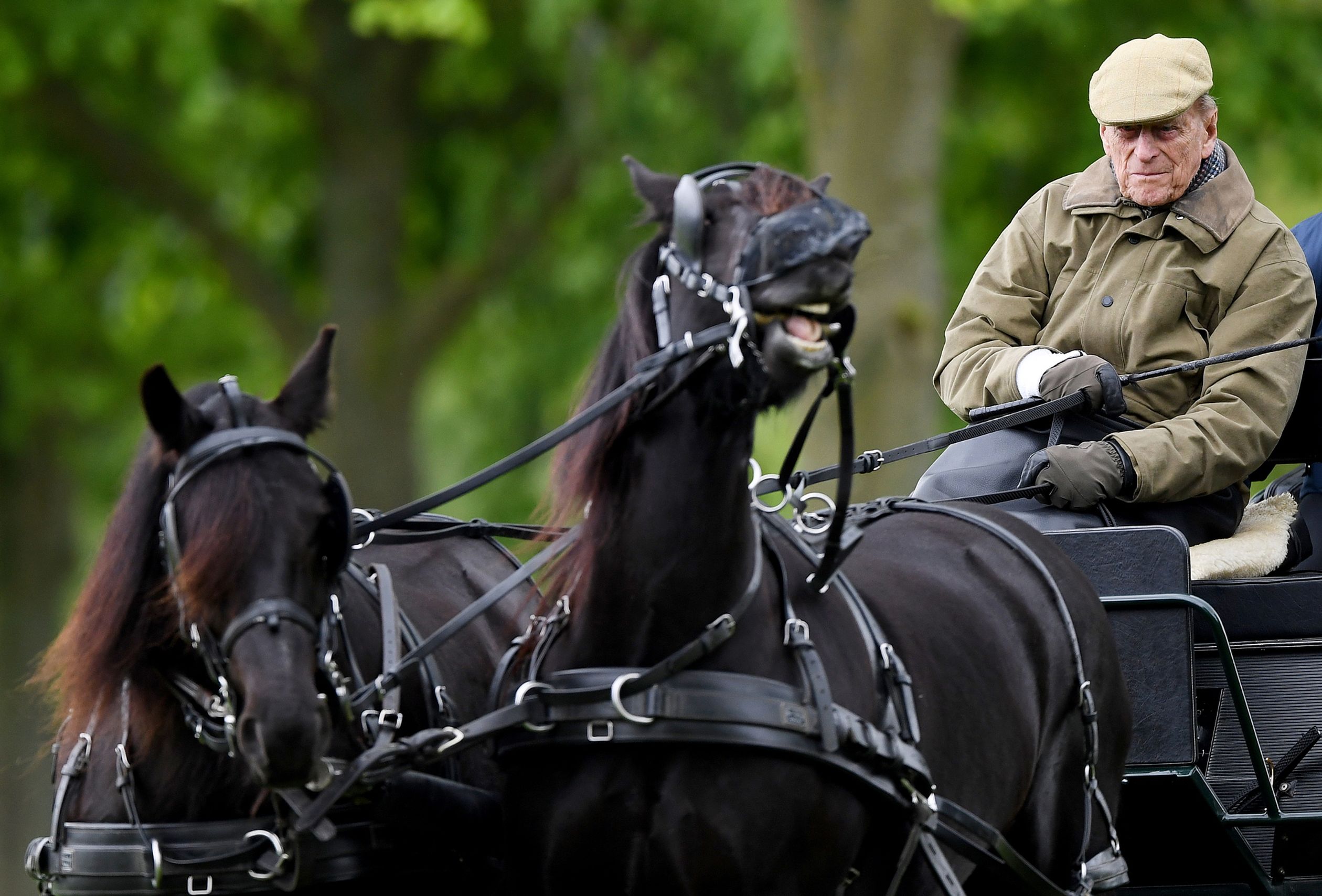 2019: Prins Philip doet al jaren mee aan de Royal Windsor Horse Show. Naar eigen zeggen heeft hij al