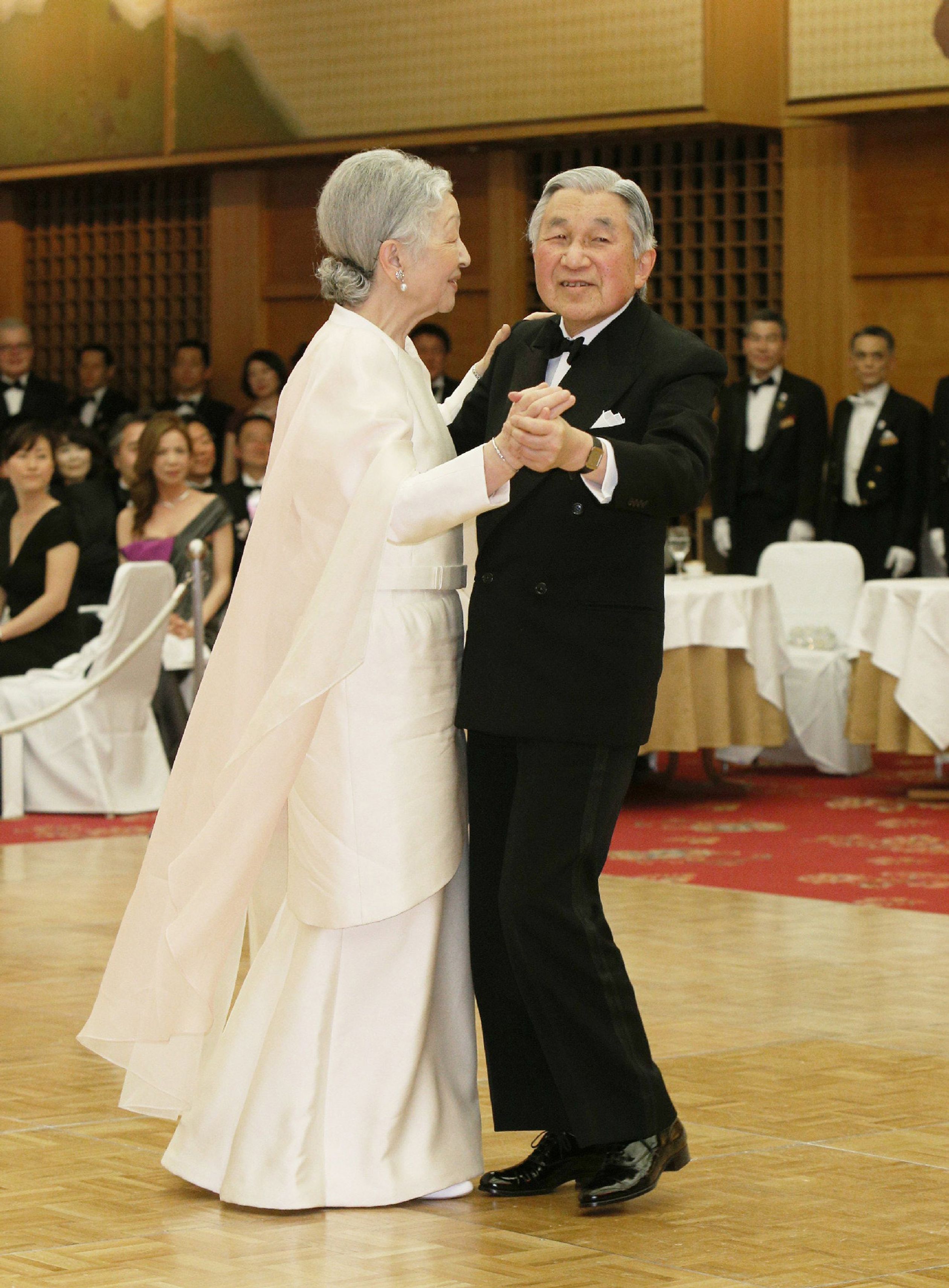 Keizer Akihito en keizerin Michiko van Japan.