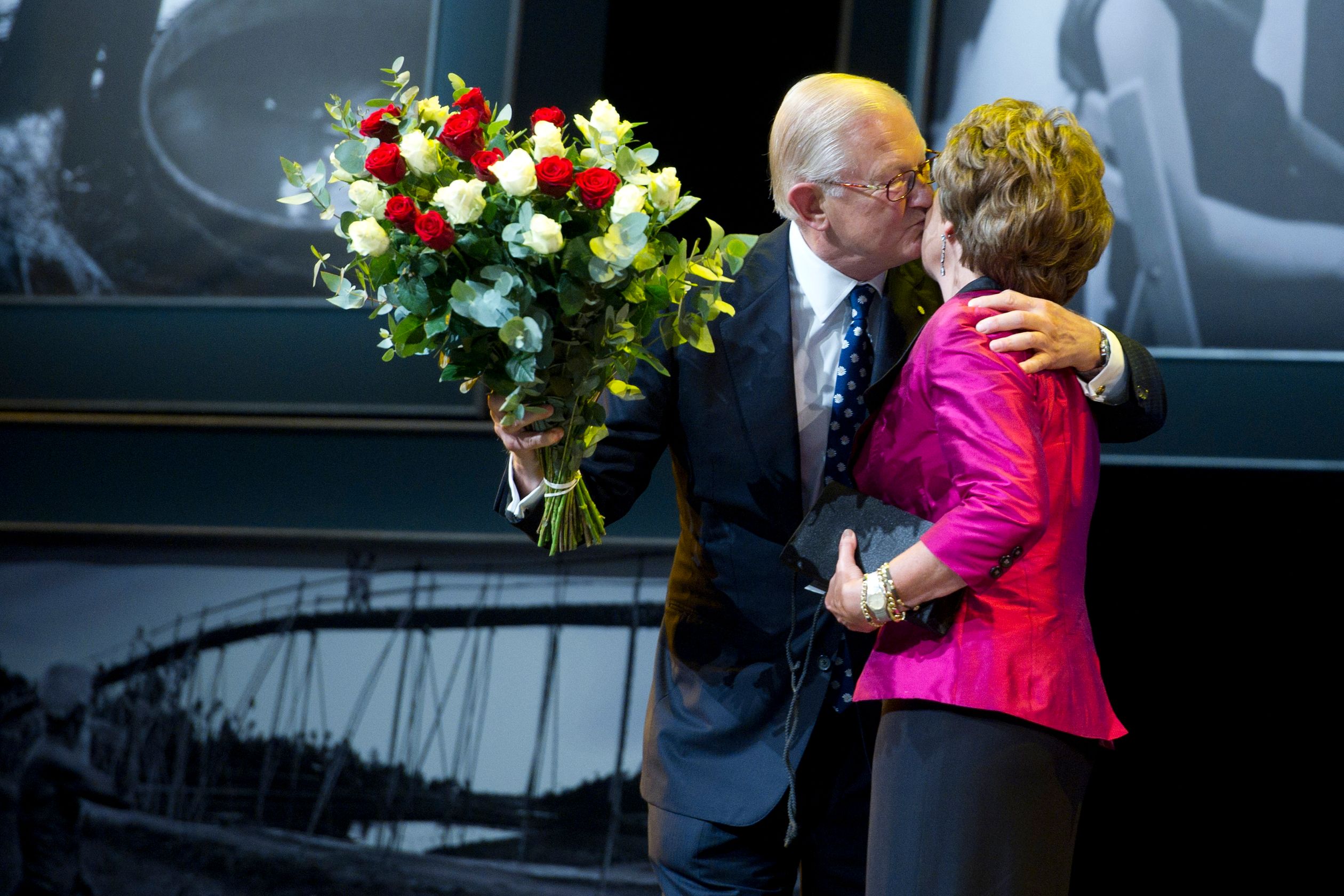 12 september 2011: tijdens de lancering was haar trotse man Pieter van Vollenhoven uiteraard