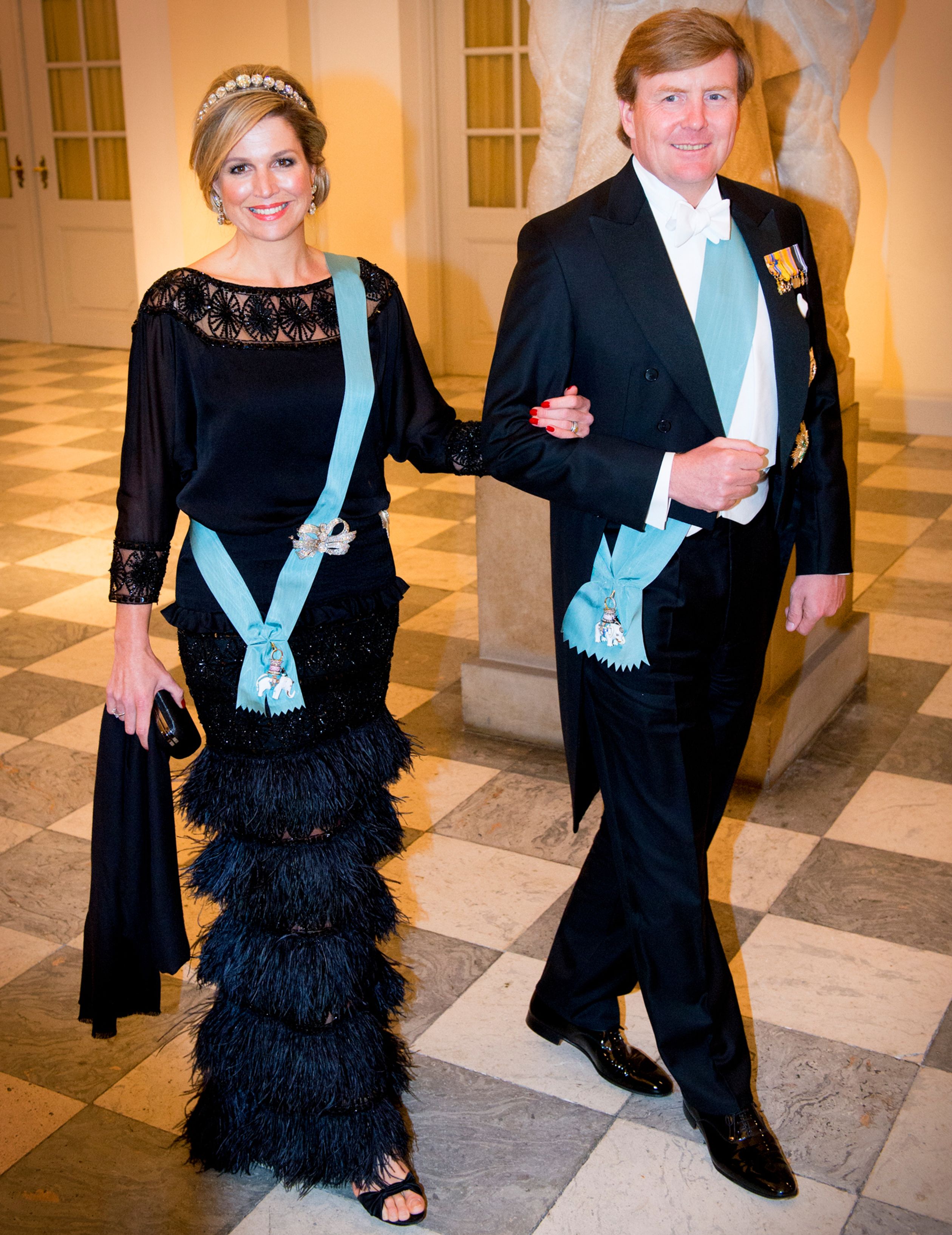 Het koningspaar pakt uit op het 75e verjaardagsfeest van koningin Margrethe van Denemarken, 2015.