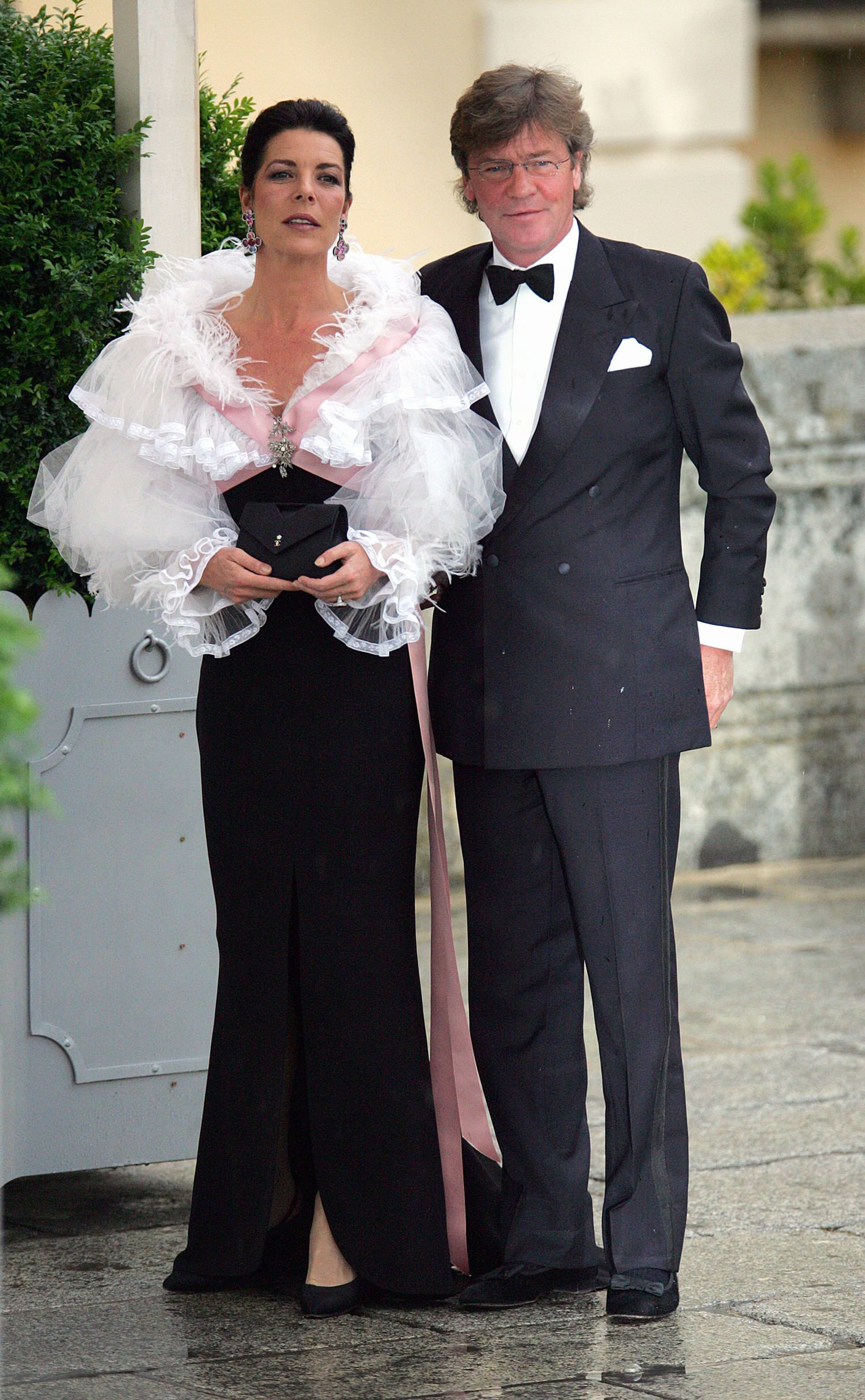 Het paar voor aanvang van het koninklijk huwelijksfeest van Felipe en Letizia van Spanje, 2004.