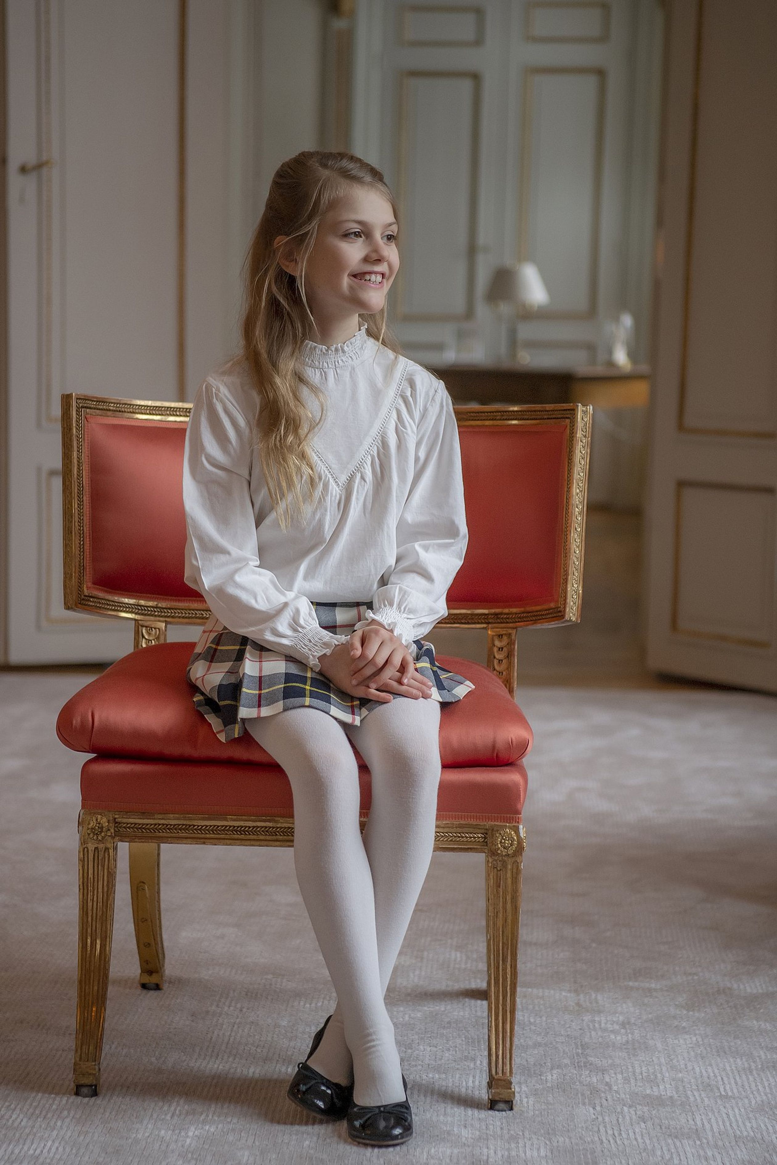 H.K.H. Prinsessan Estelle fotograferad på Haga slott inför sin 9-årsdag den 23 februari 2021