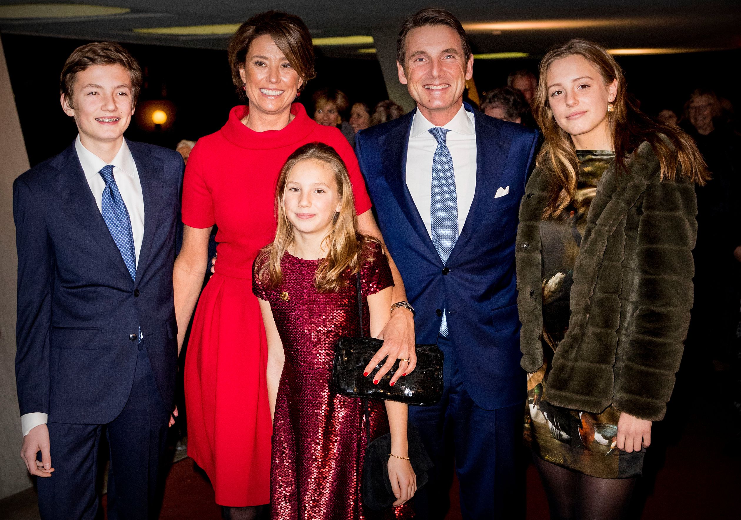 Op de foto met echtgenote Marilène en kinderen Anna, Lucas en Felicia, januari 2018.