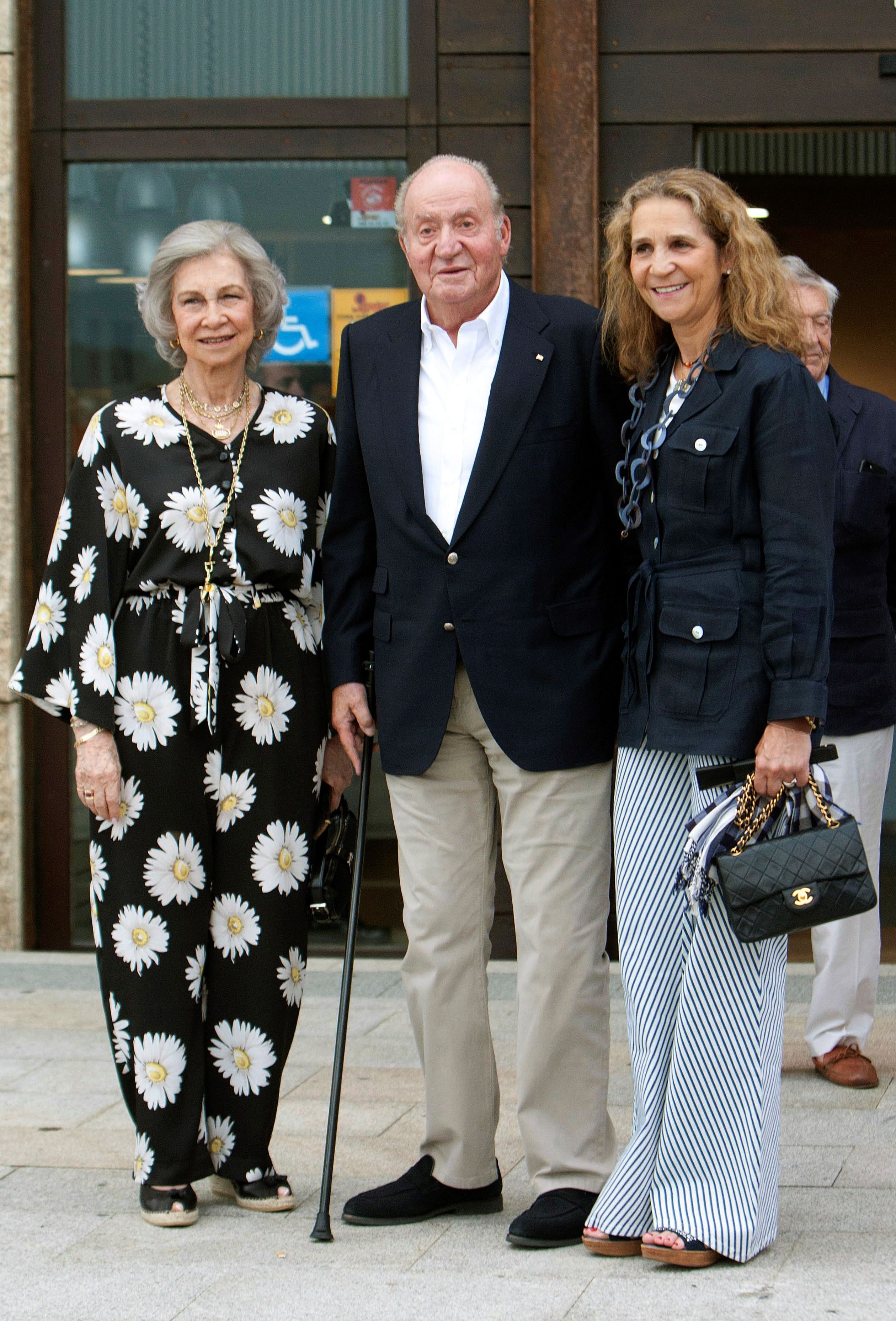 Prinses Elena met haar ouders, juli 2019.