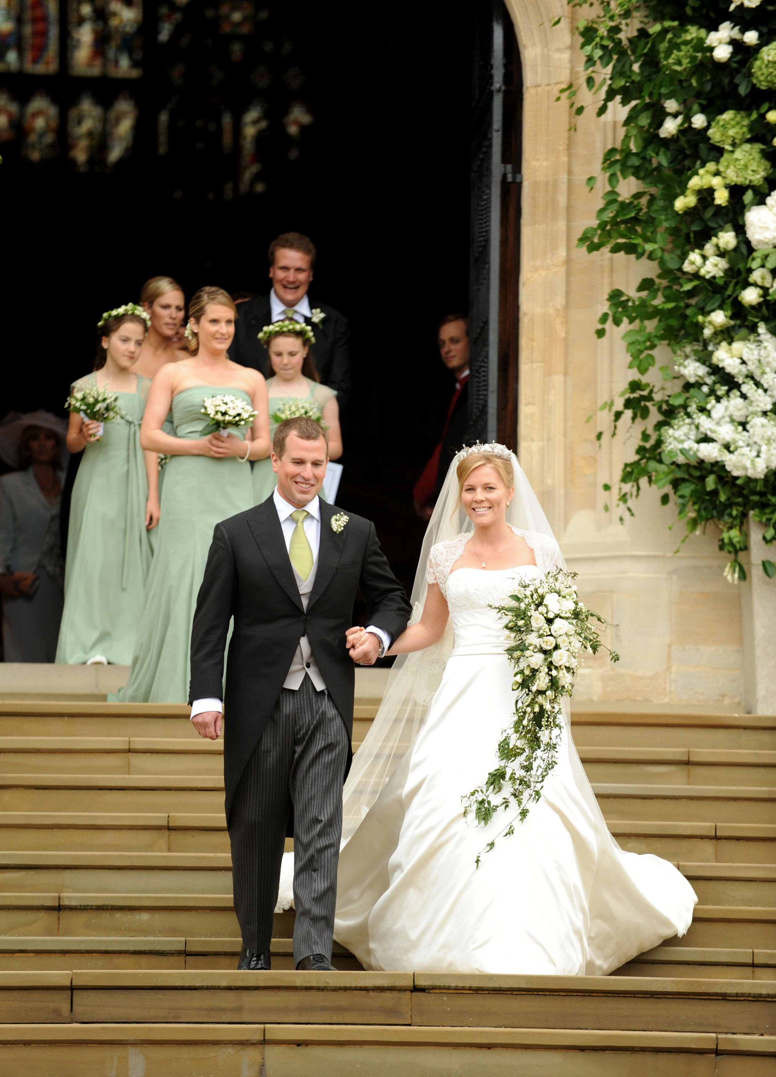 De bruiloft van Peter en Autumn in Windsor in 2008