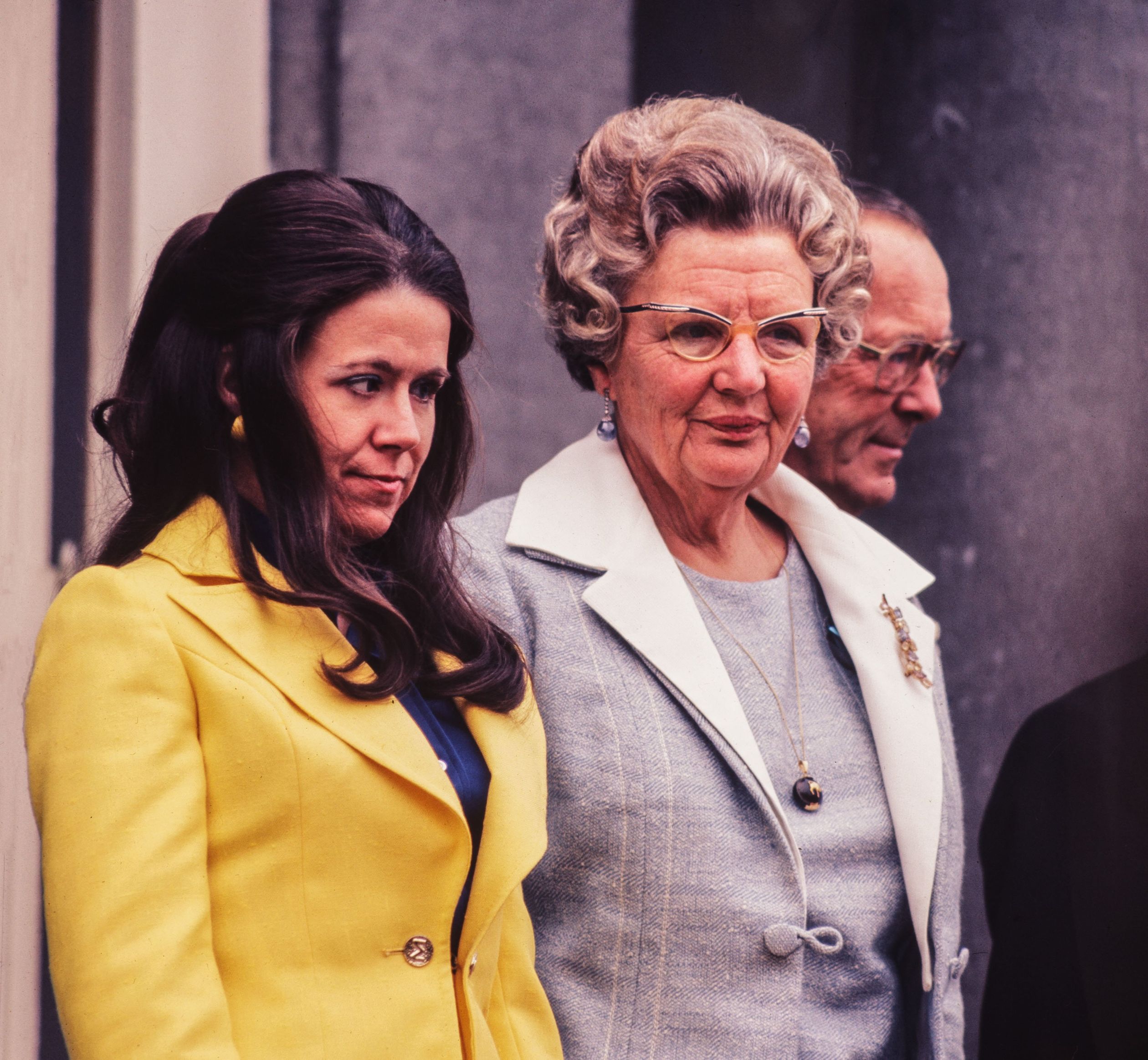 Prinses Christina en haar moeder koningin Juliana, 1973.